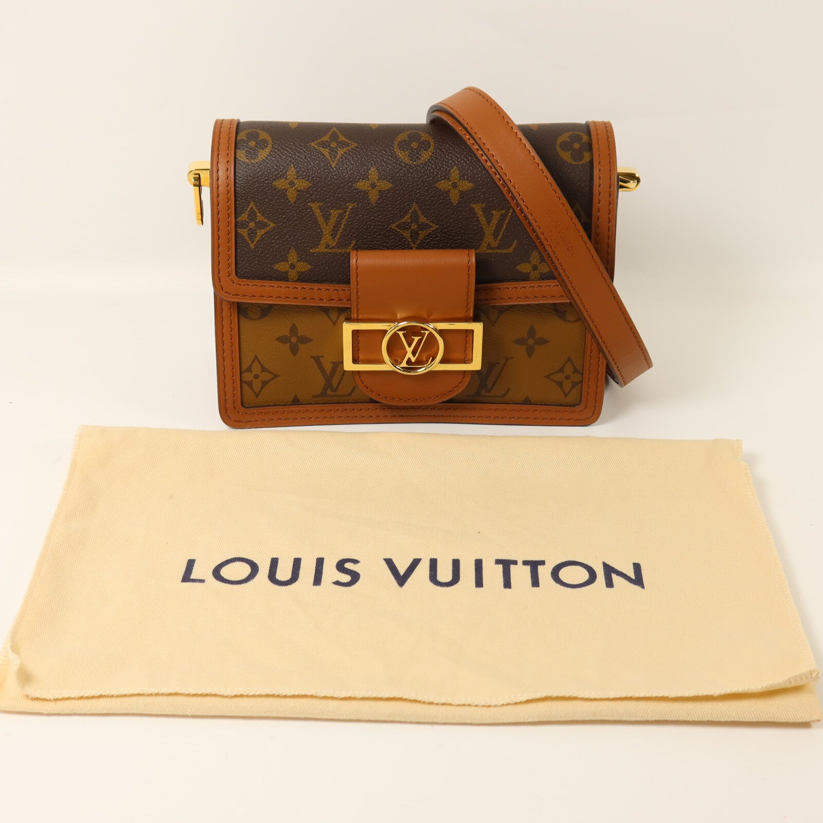 LOUIS VUITTON Monogram Reverse Mini Dauphine肩背袋