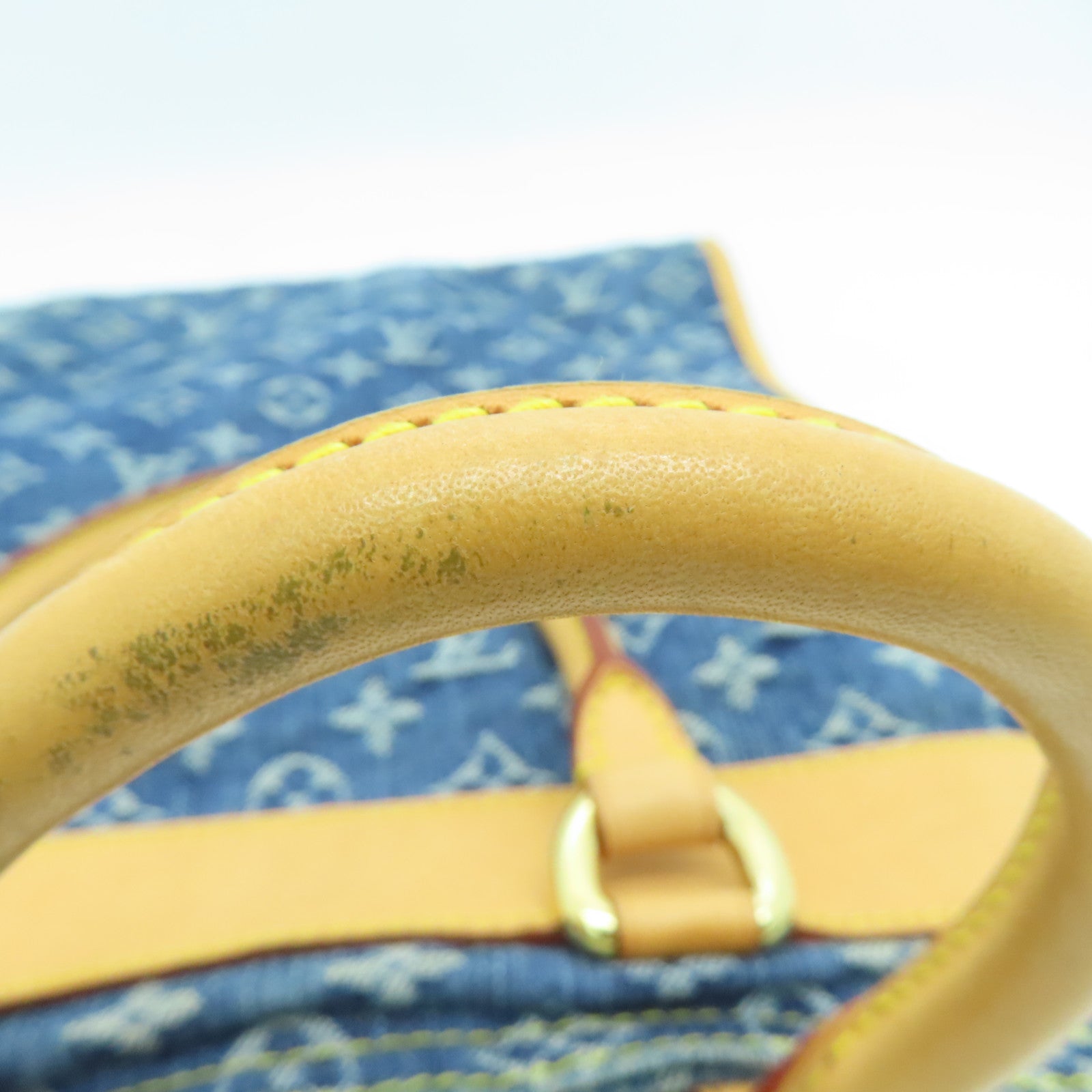 LOUIS VUITTON Monogram DenimFlat Shopper Tote金扣手挽袋蓝色