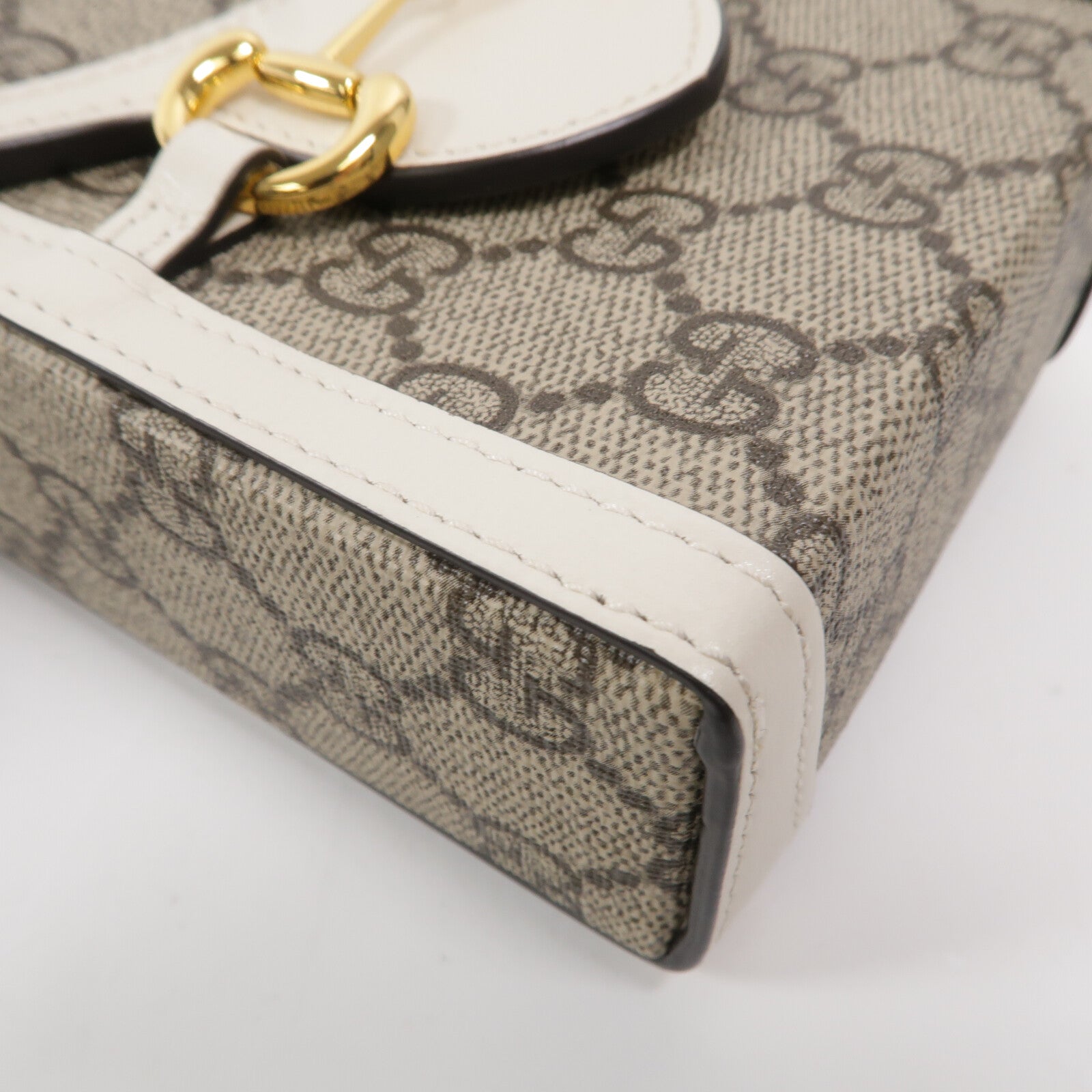 GUCCI 塗層帆布1955 Horsebit Mini肩背袋