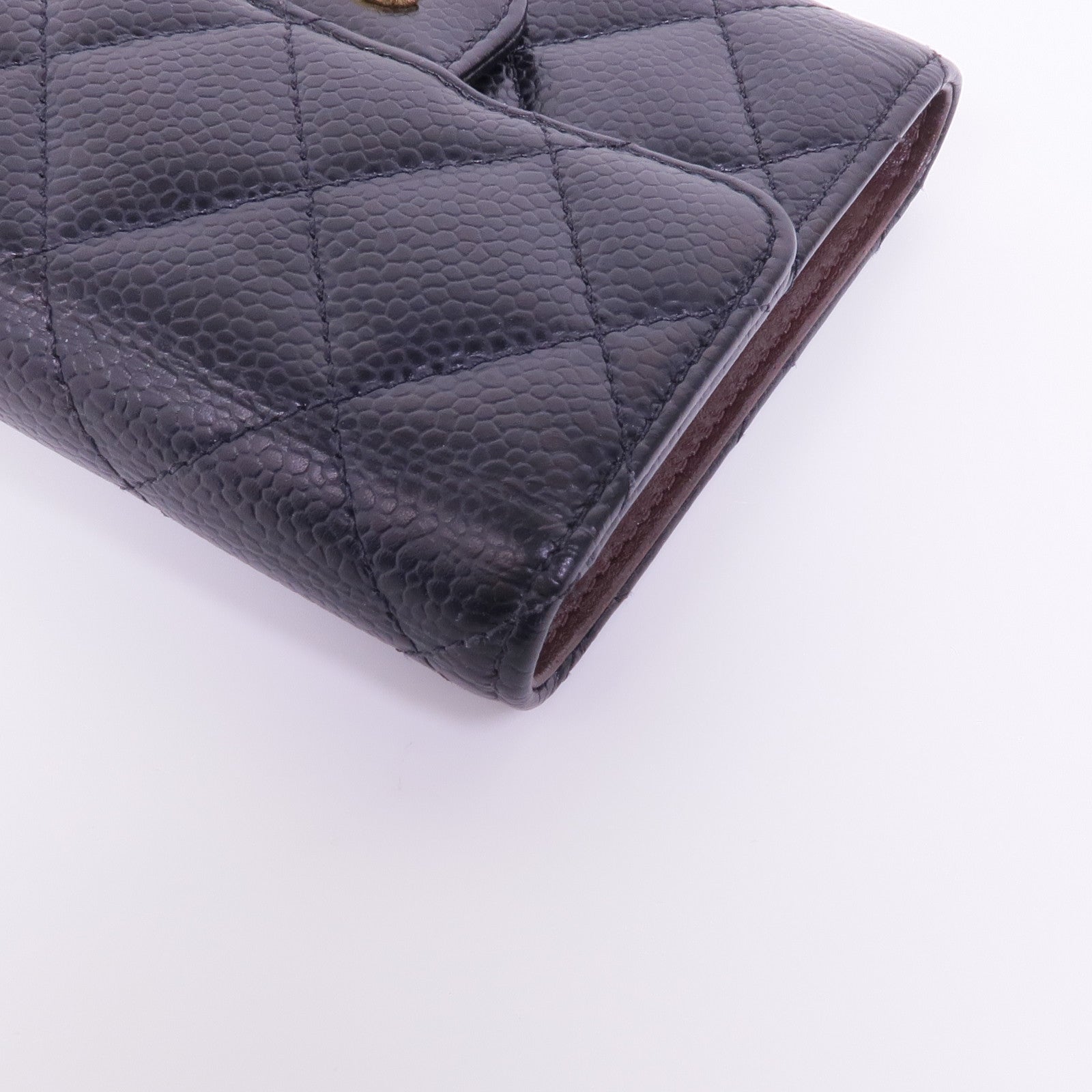 CHANEL 牛皮皮革Wallet金扣錢包