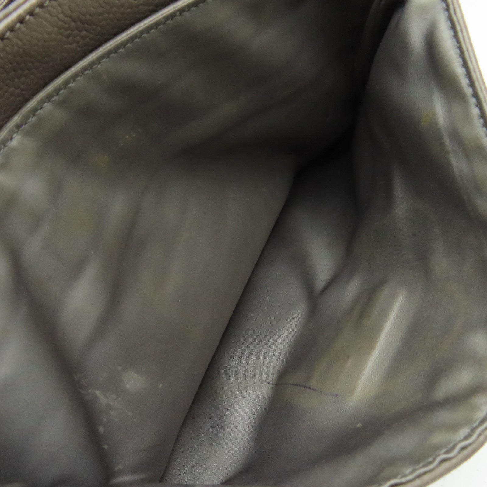 CHANEL 【激減優惠】菱格牛皮皮革Shoulder Bag銀扣肩背袋軍綠色
