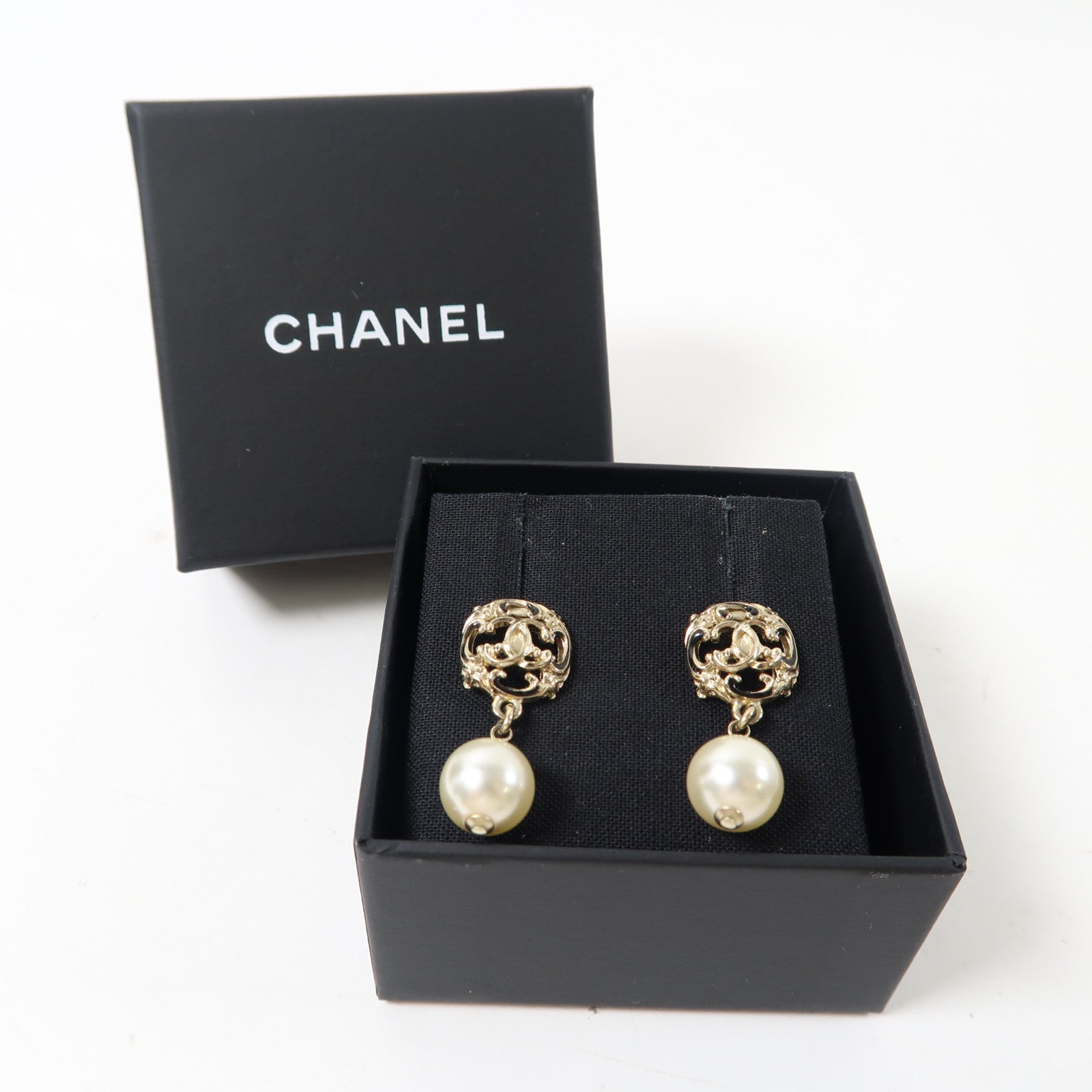 CHANEL 金屬Earrings耳環金色