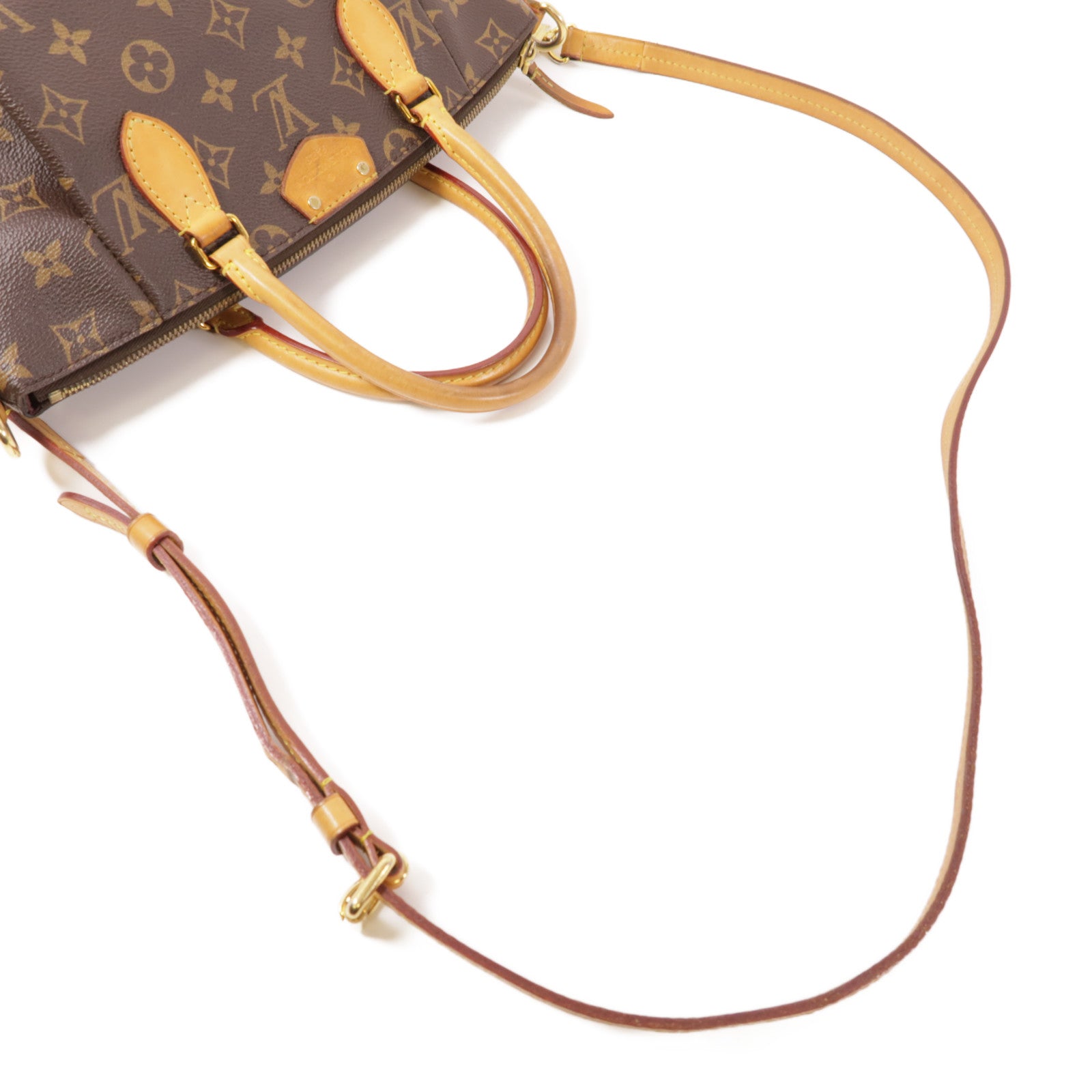 LOUIS VUITTON LV GHW Turenne MM 2 Way Bag M48814 Monogram Brown