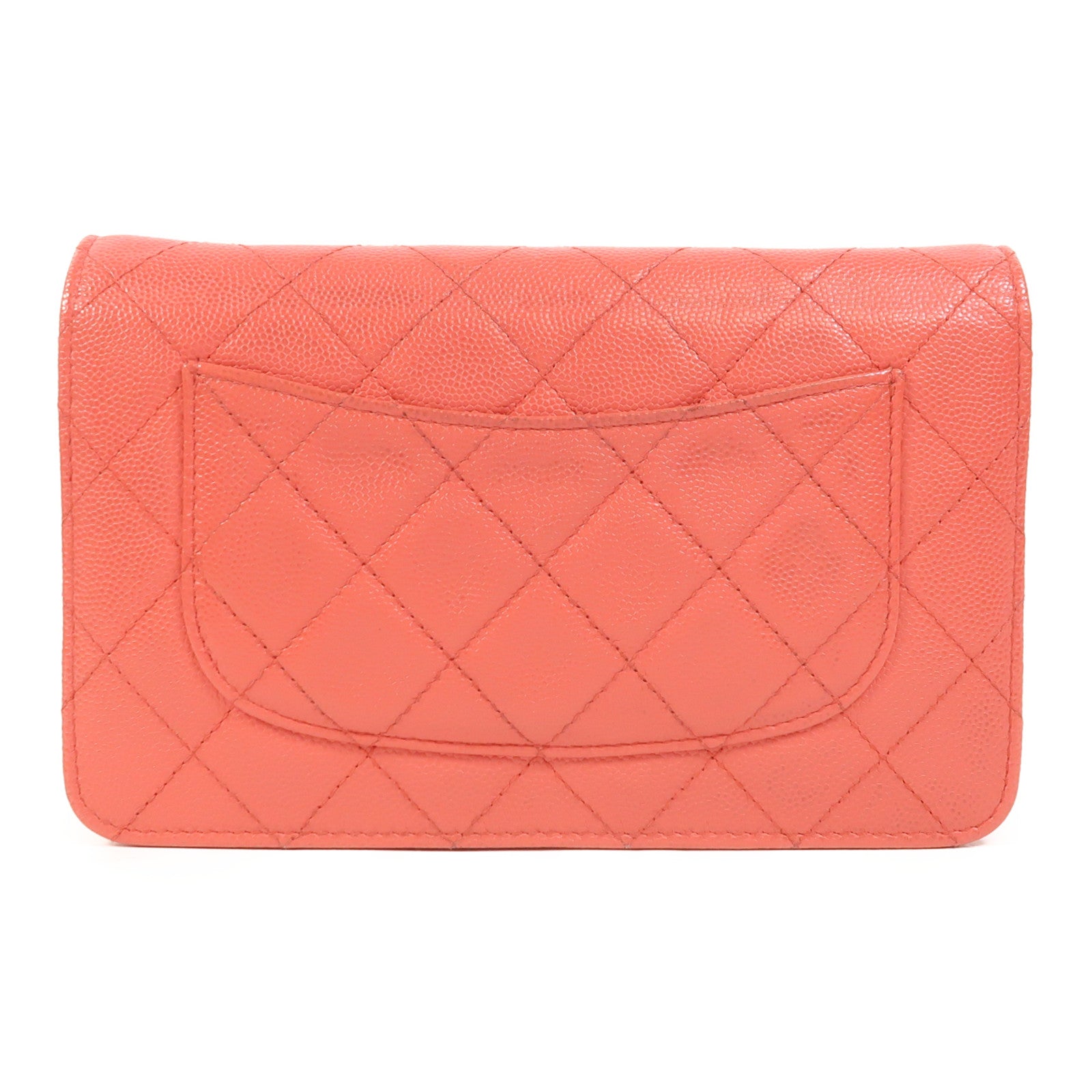 CHANEL 牛皮皮革WOC Wallet On Chain銀扣鏈帶肩背袋