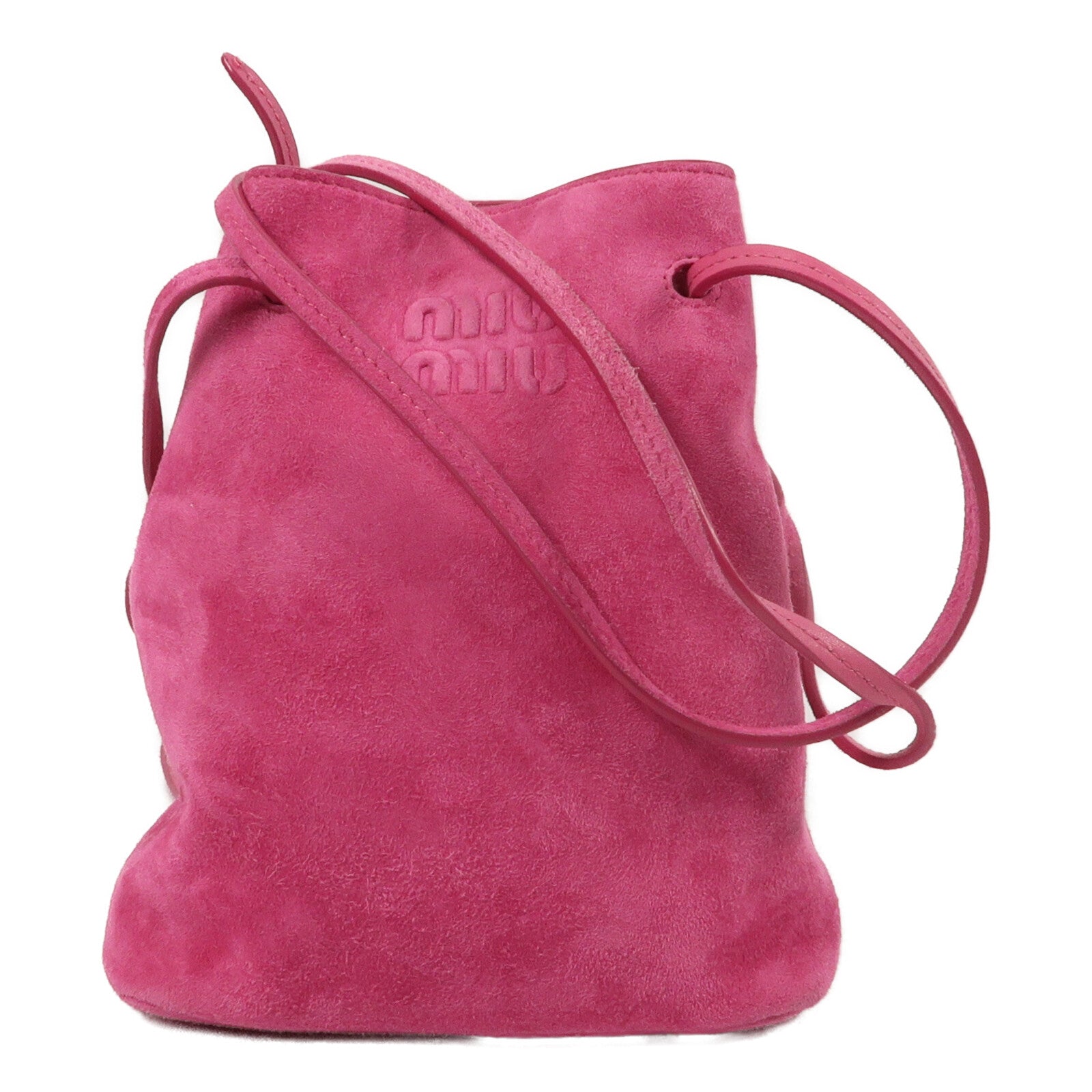 Miu Miu 麂皮皮革Bucket Bag肩背袋