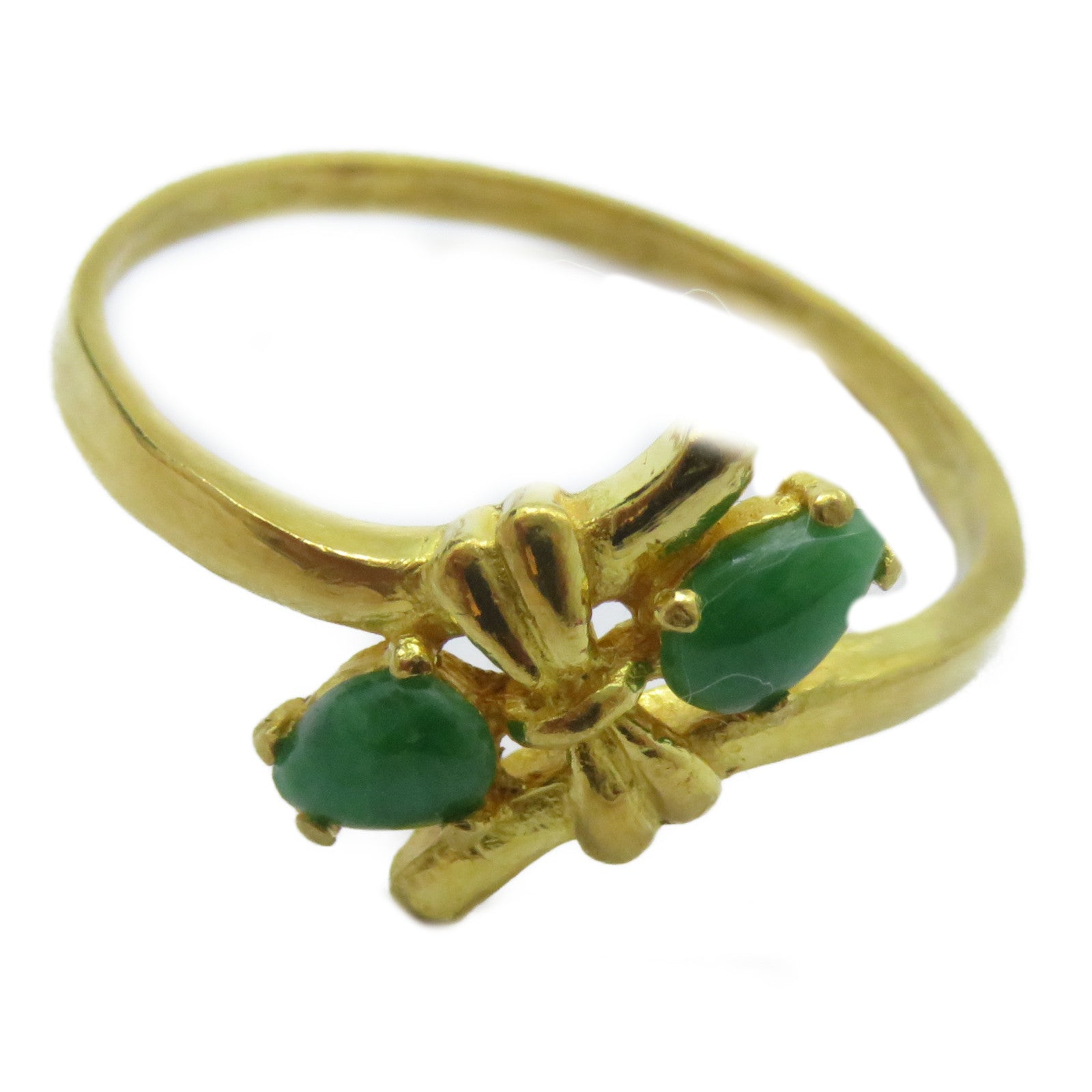 JEWELRY 【激減優惠】24K黃金Jade Ring翡翠戒指US#10.25