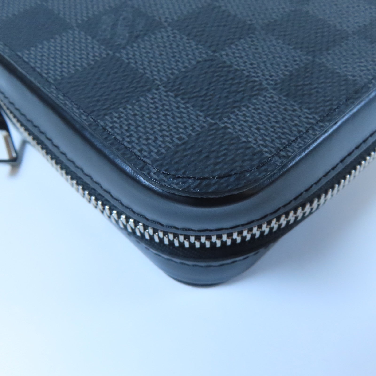 LOUIS VUITTON 【激減優惠】Damier Graphite Zippy XL銀扣長錢包黑色