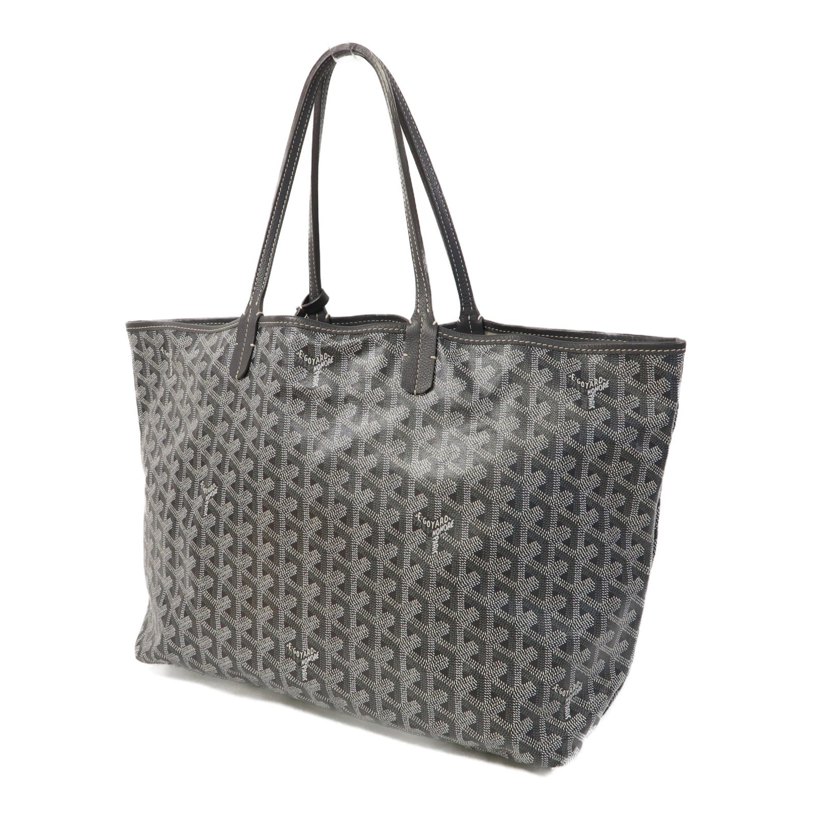 GOYARD 塗層帆布Saint Louis銀扣手挽袋灰色