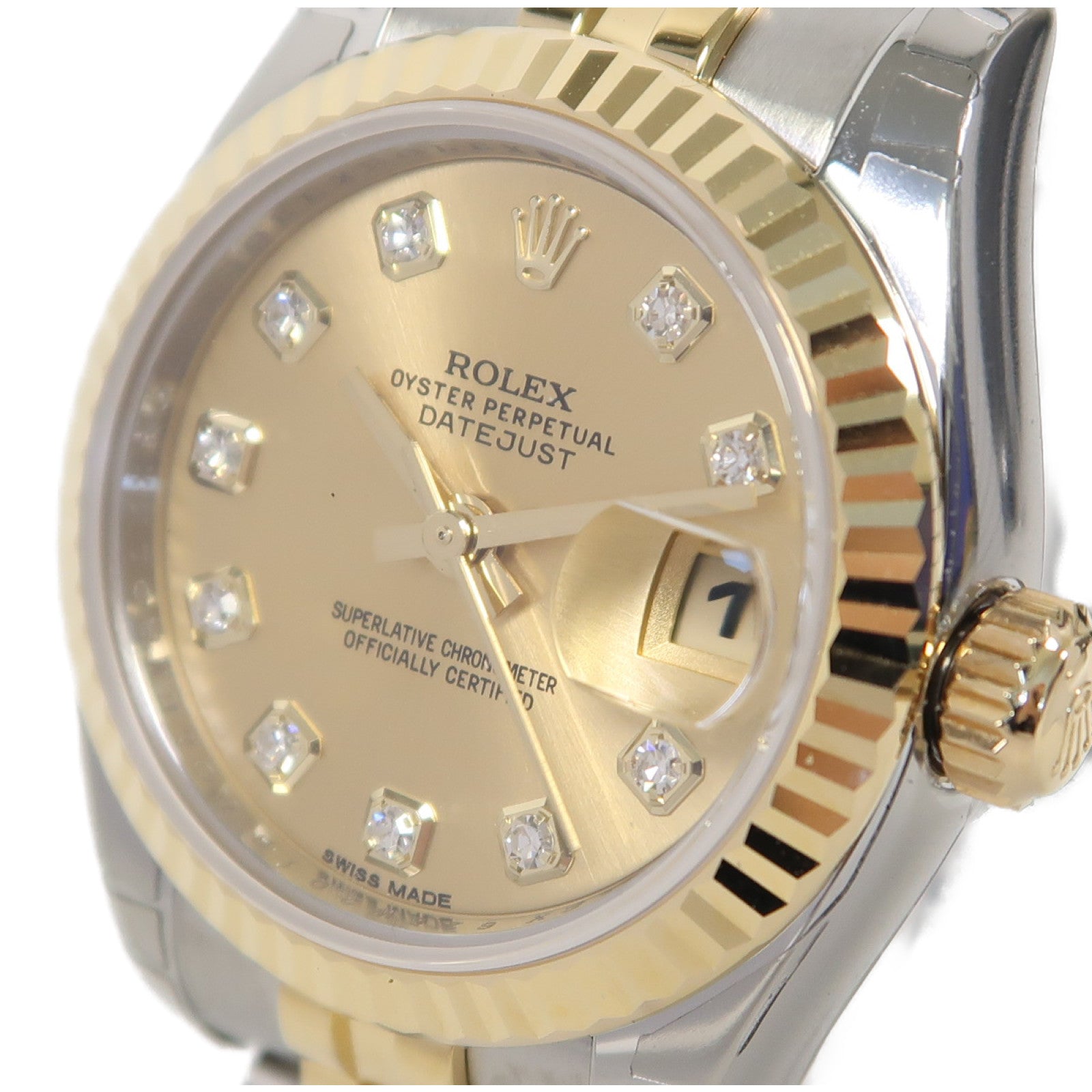 ROLEX DateJust 26mm不鏽鋼/18K黃金手錶自動機芯金色