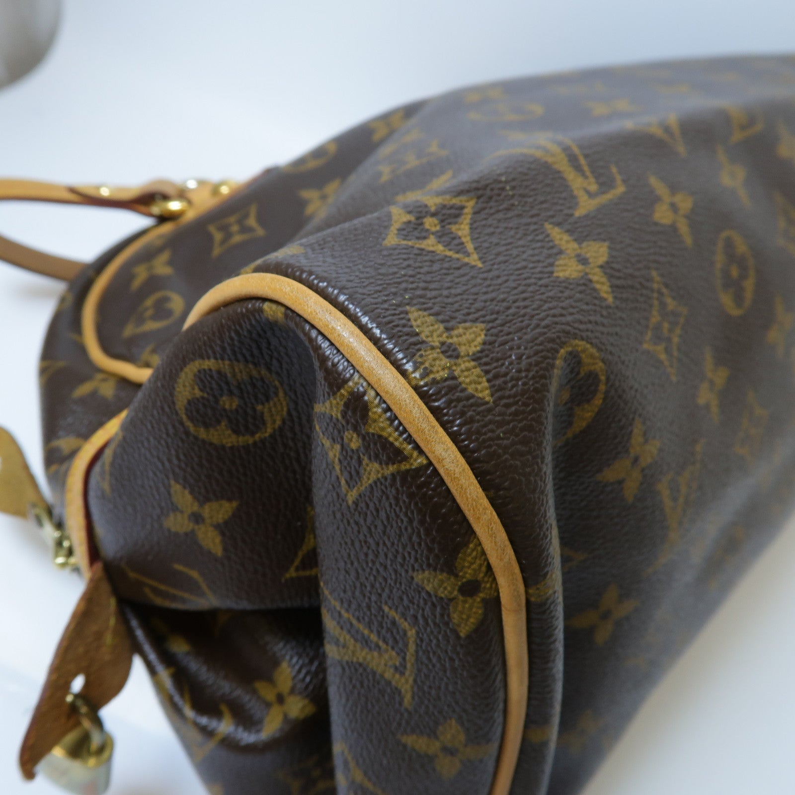 LOUIS VUITTON 【激減優惠】Monogram Montorgueil GM金扣肩背袋啡色