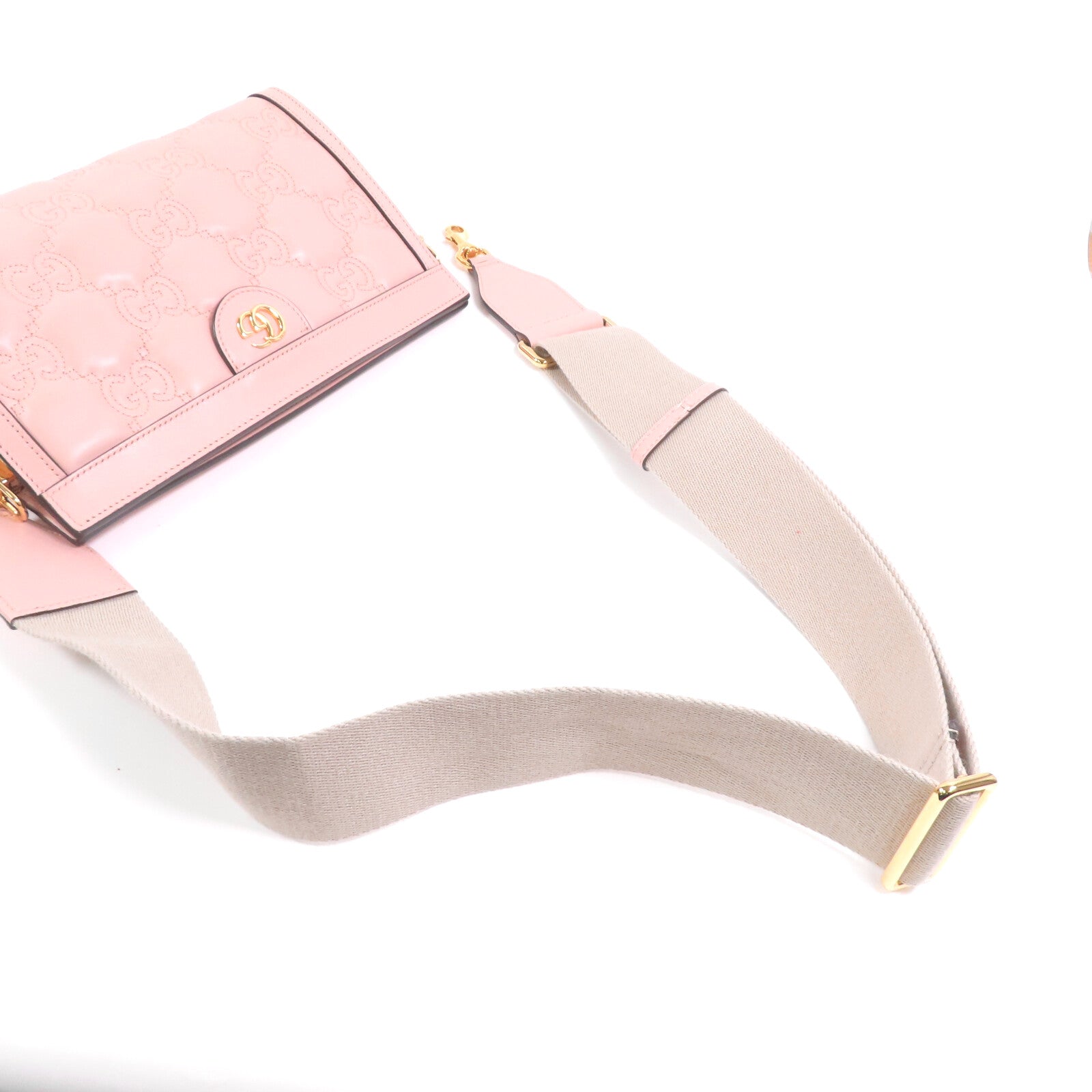 GUCCI 【激減優惠】羊皮皮革GG Matelasse金扣鏈帶肩背袋