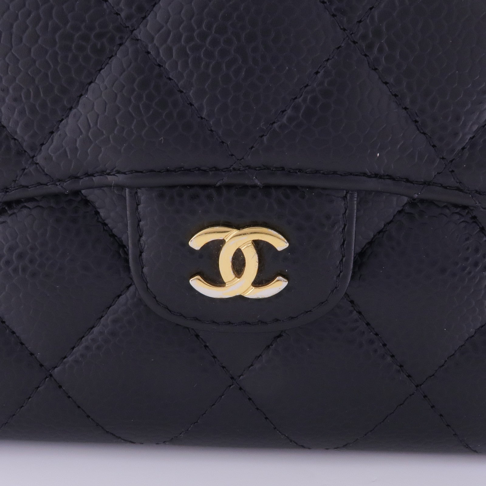 CHANEL 牛皮皮革Wallet金扣錢包