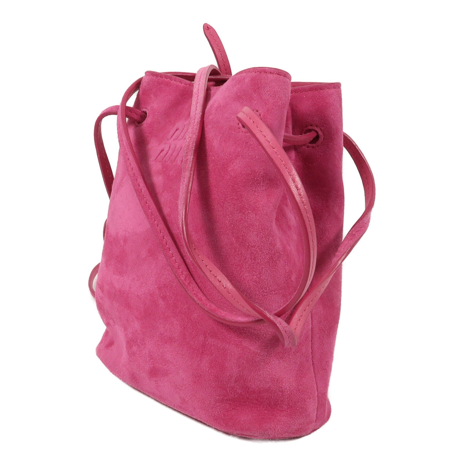 Miu Miu 麂皮皮革Bucket Bag肩背袋
