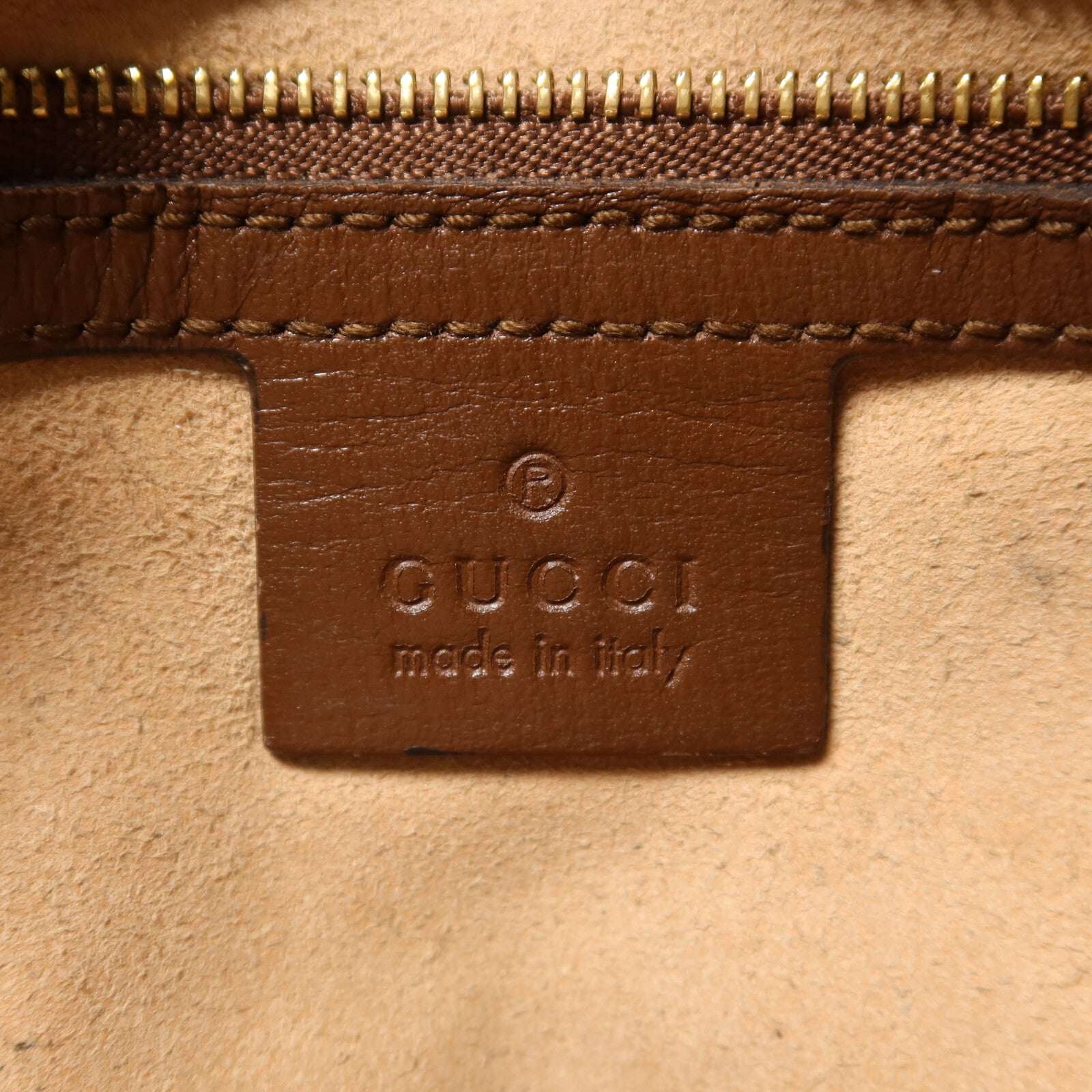 GUCCI 牛皮皮革/塗層帆布Horsebit 1955 Small肩背袋