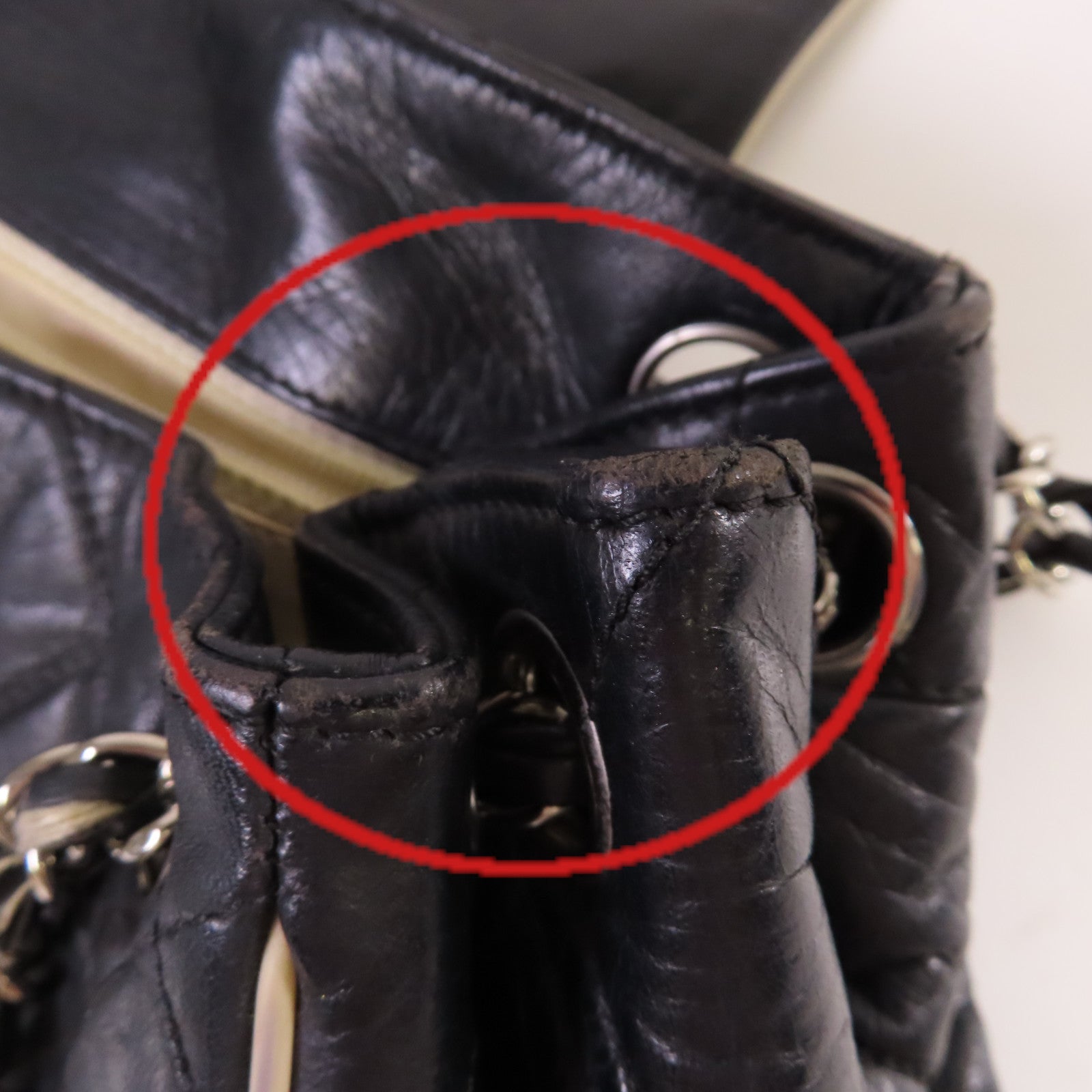 CHANEL 【激減優惠】菱格牛皮皮革Chain Shoulder Bag銀扣鏈帶肩背袋黑色