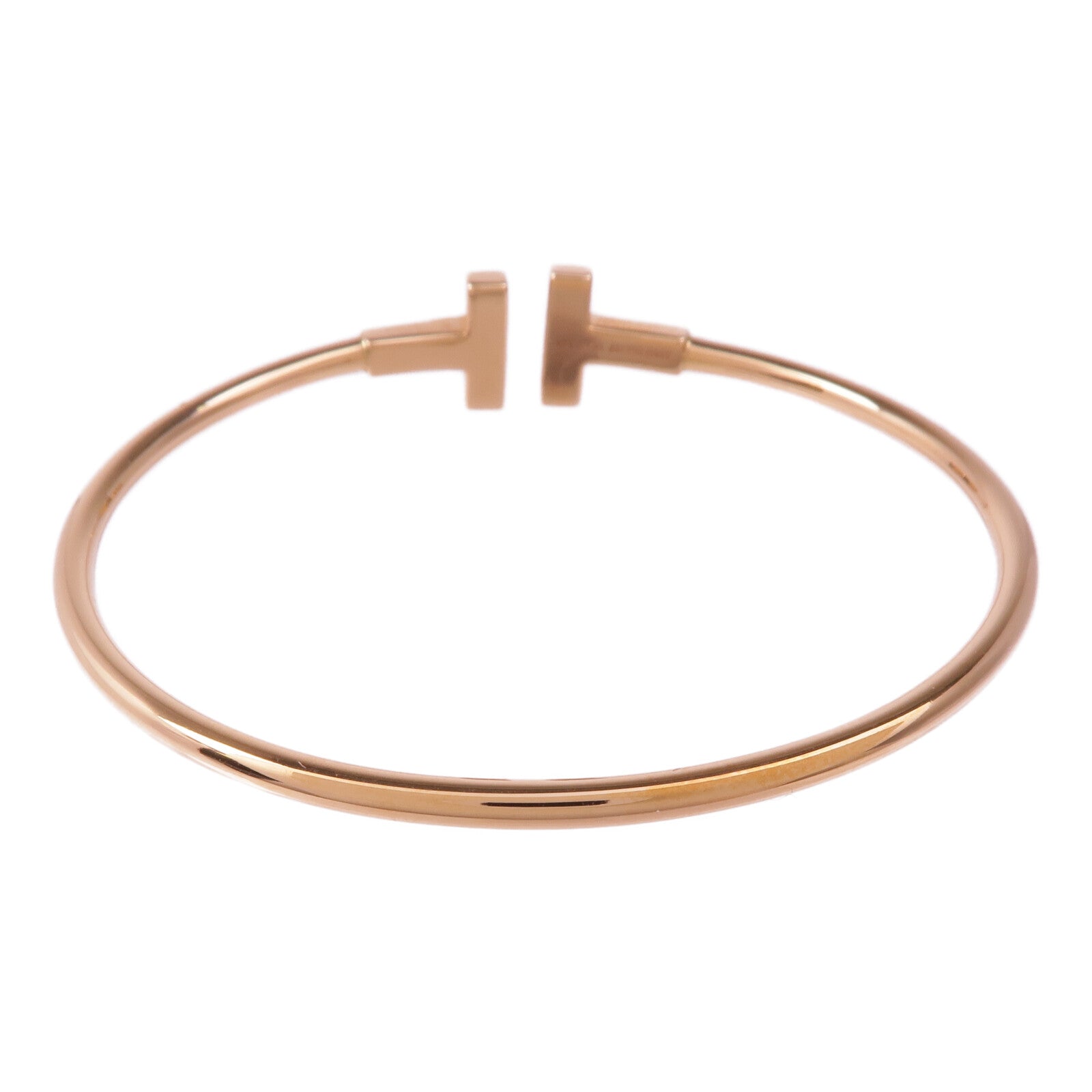 TIFFANY＆CO 18K玫瑰金T Wire Diamond Bracelet鑽石手鐲