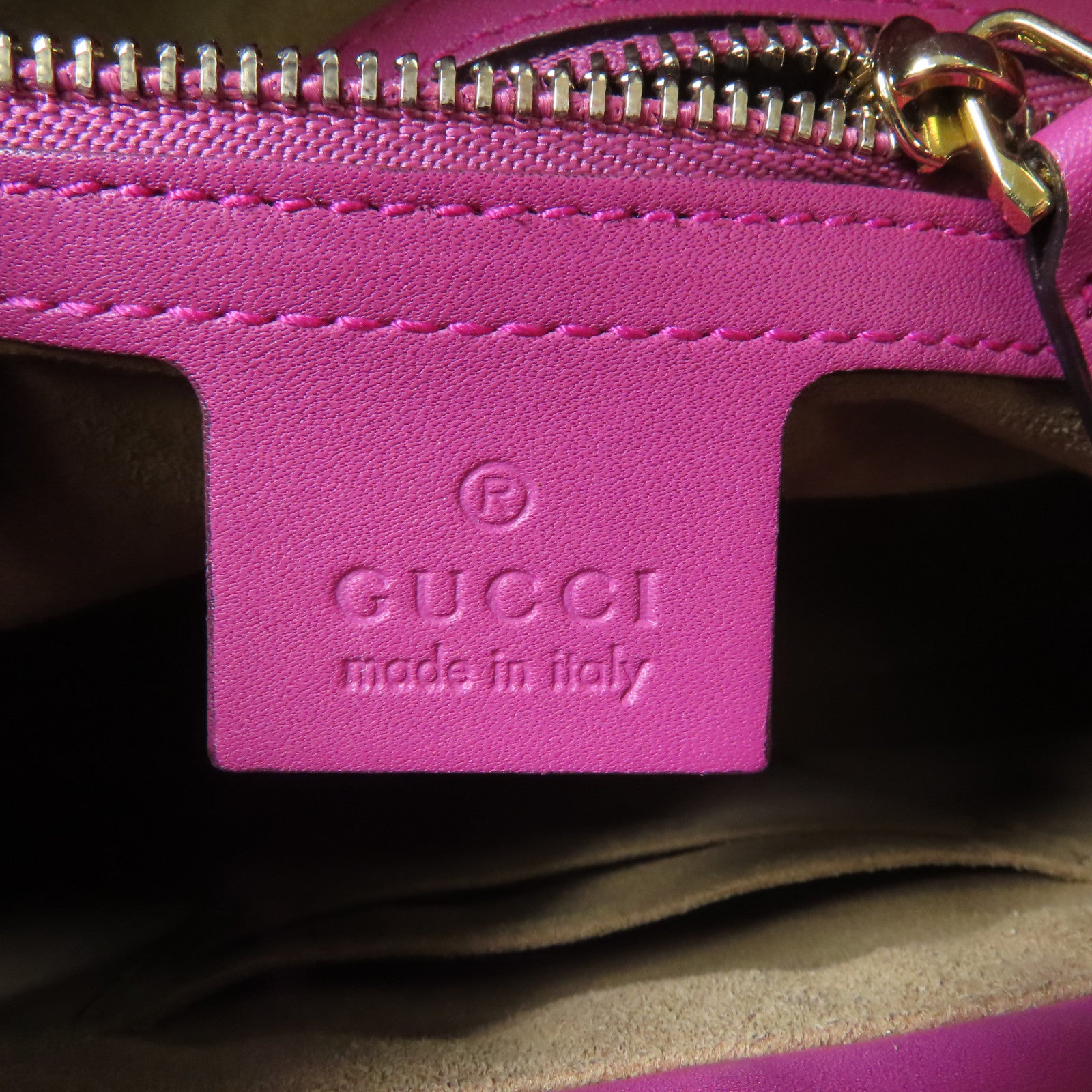 GUCCI 塗層帆布GG Supreme金扣手挽肩背兩用袋啡色/粉紅色/紅色