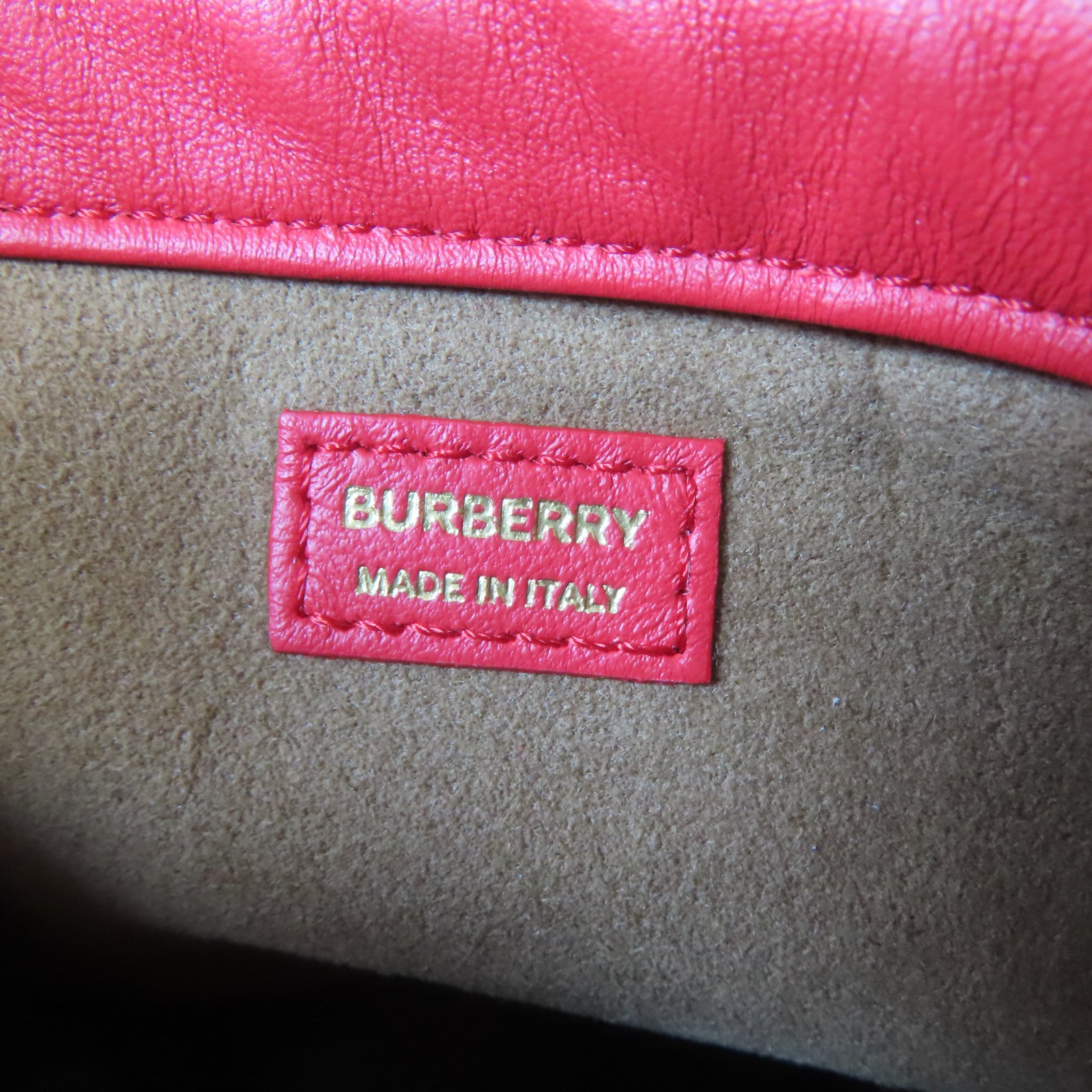 BURBERRY 牛皮皮革Shoulder Bag肩背袋紅色