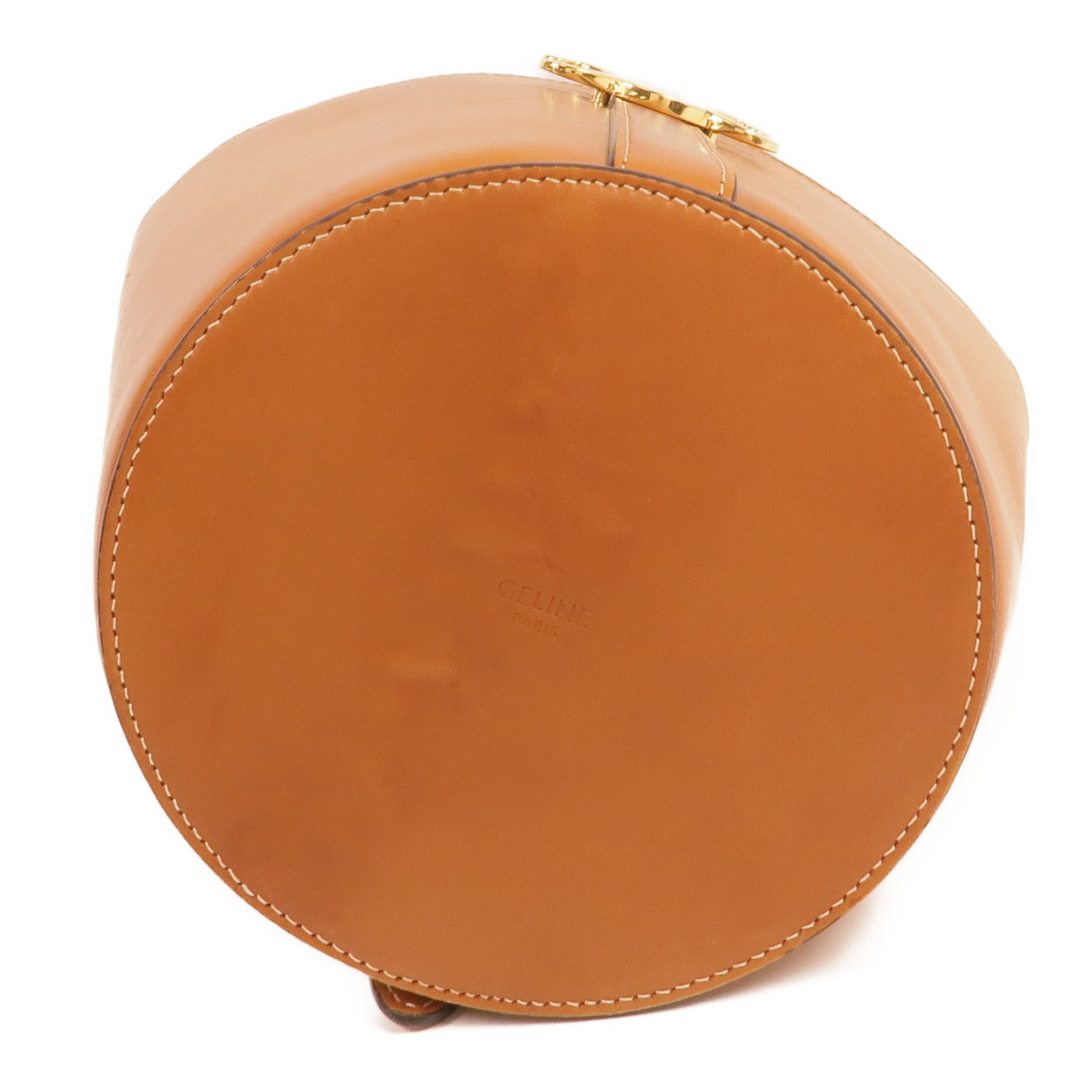 CELINE 牛皮皮革Bucket Triomphe金扣肩背袋