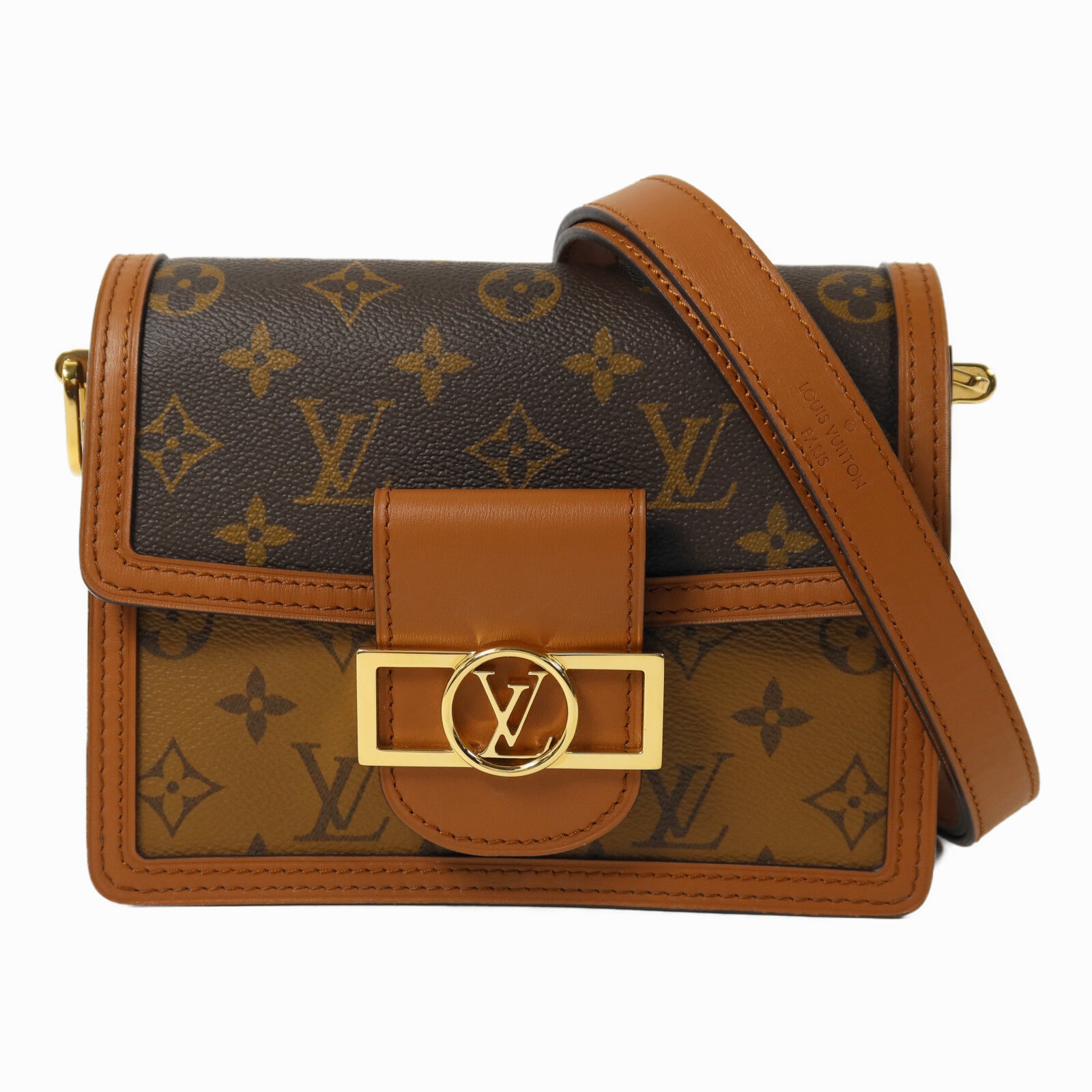 LOUIS VUITTON Monogram Reverse Mini Dauphine肩背袋