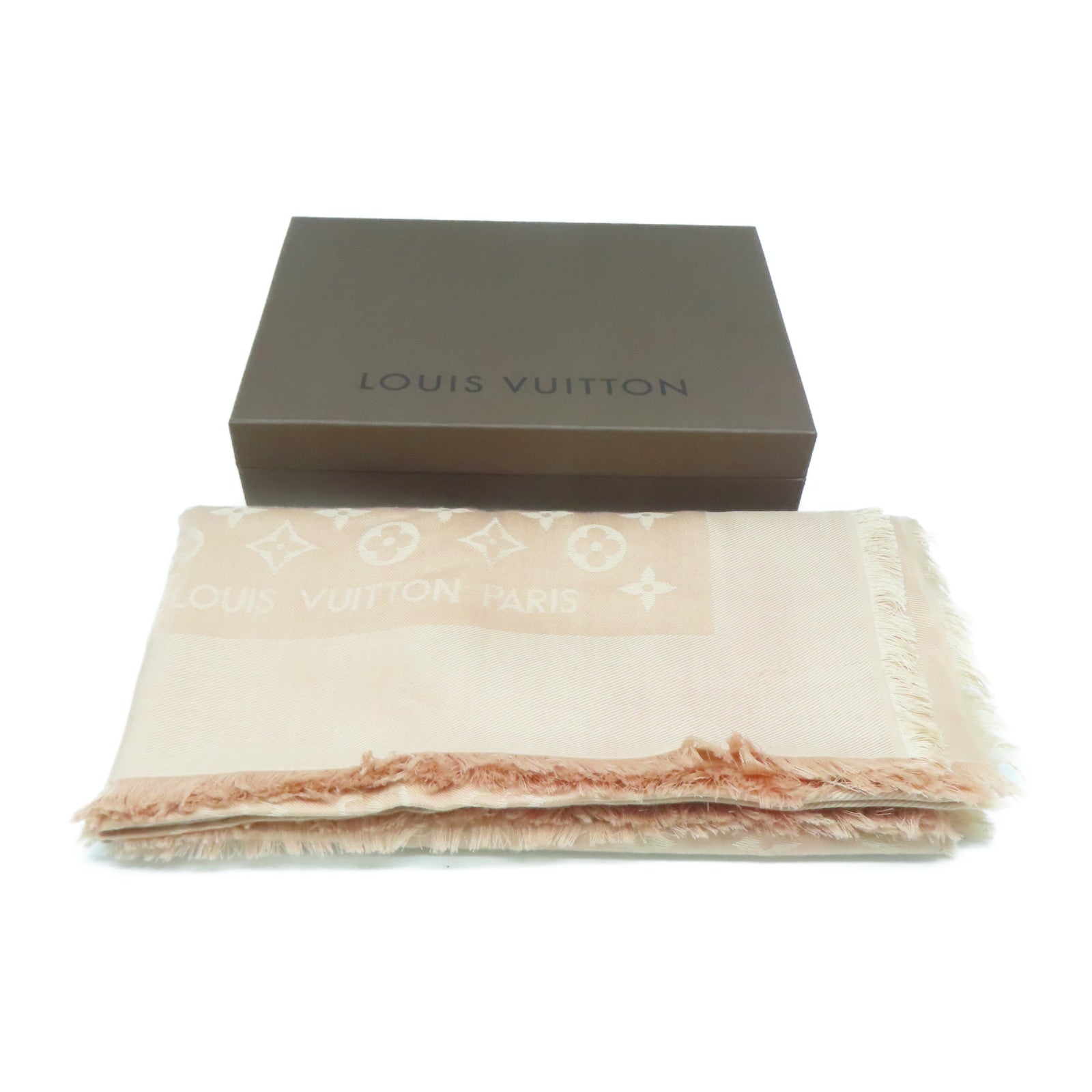 LOUIS VUITTON 【激減優惠】絲質/羊毛Scarf圍巾粉紅色