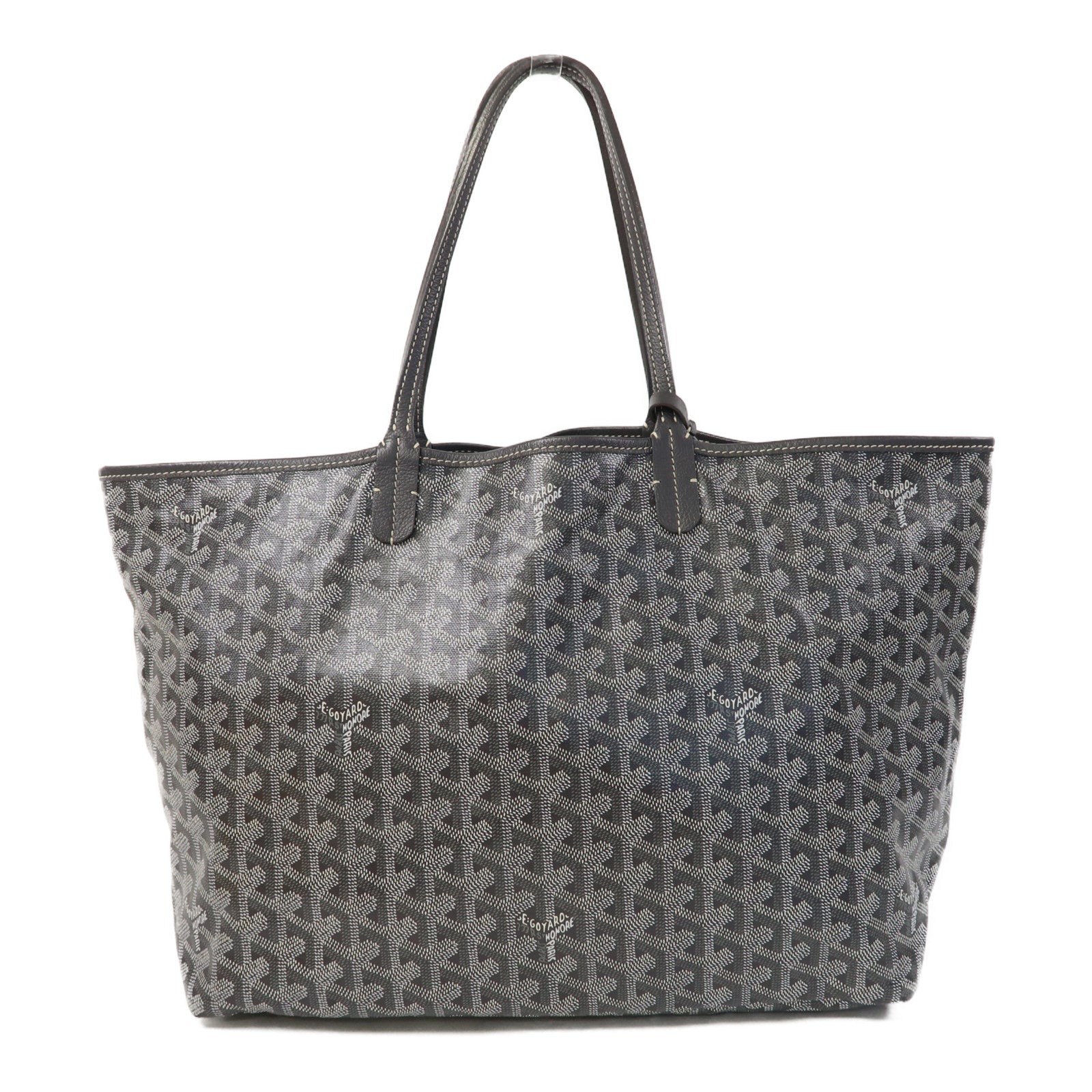 GOYARD 塗層帆布Saint Louis銀扣手挽袋灰色