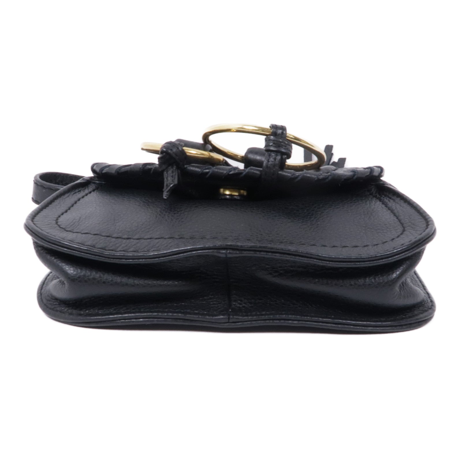 Chloe 牛皮皮革Mini Polly Bag金扣肩背袋