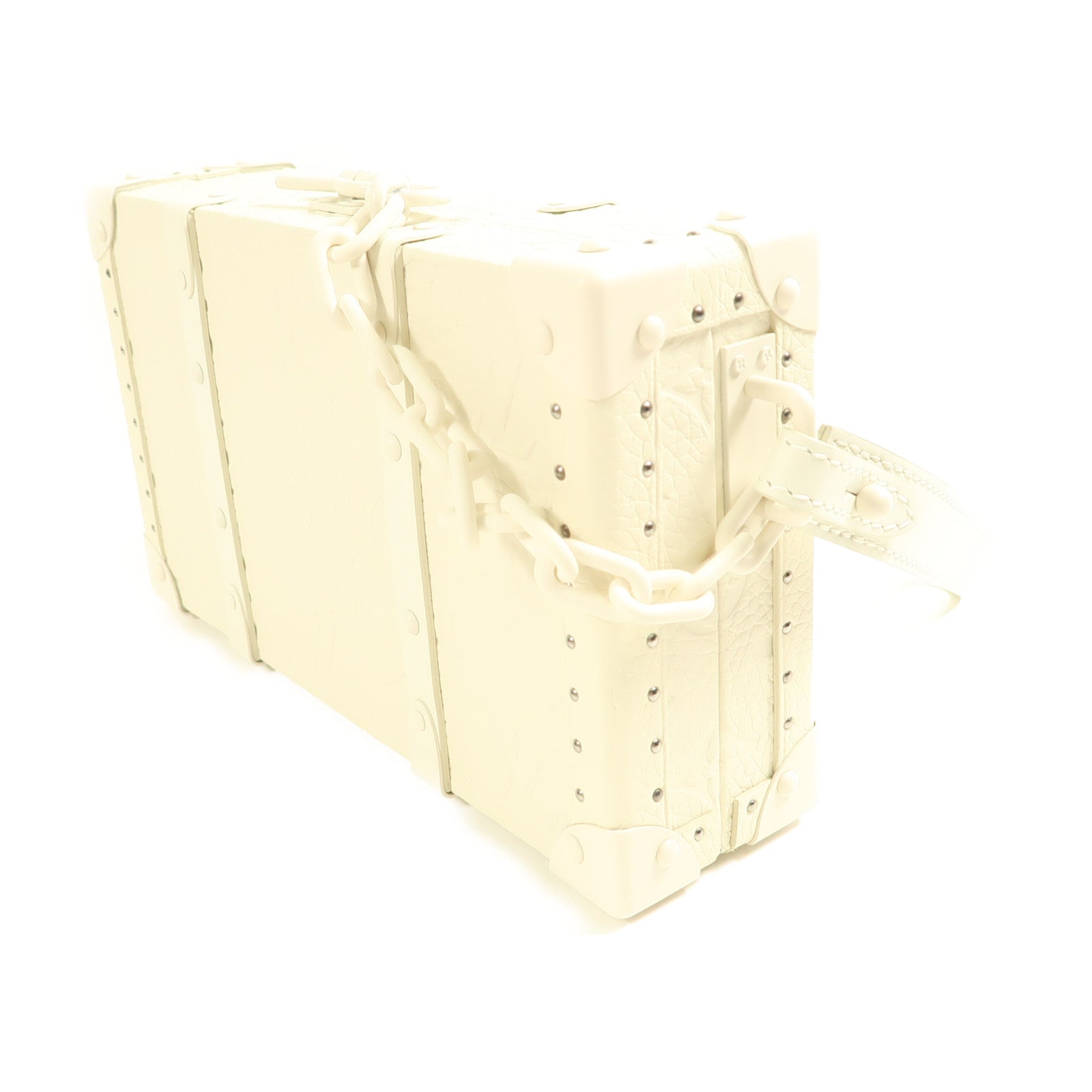 LOUIS VUITTON LV Trunk 2Way Shoulder Hand Bag Monogram M20153 White