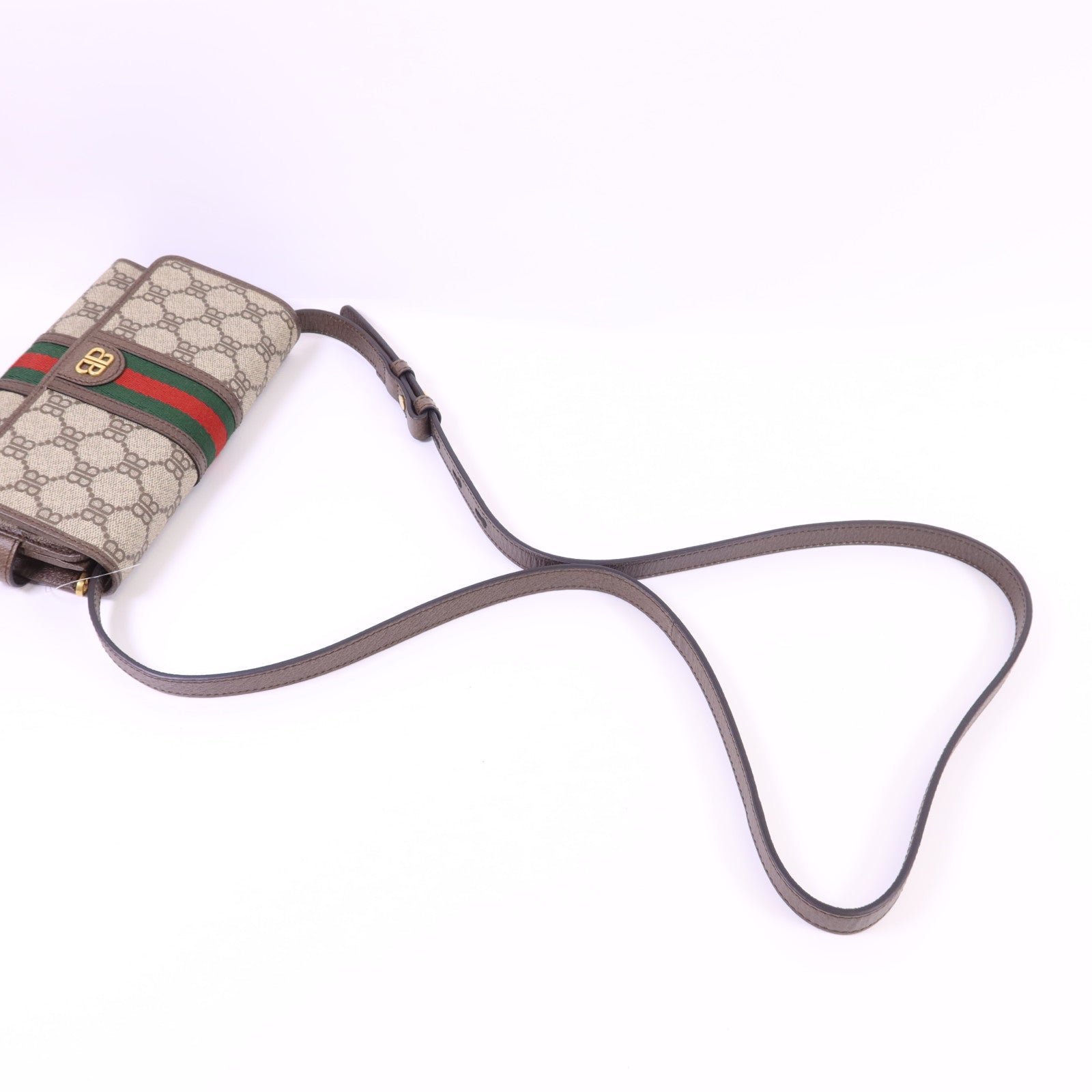 GUCCI 【激減優惠】塗層帆布Gucci x Balenciaga The Hacker Mini Bag金扣肩背袋