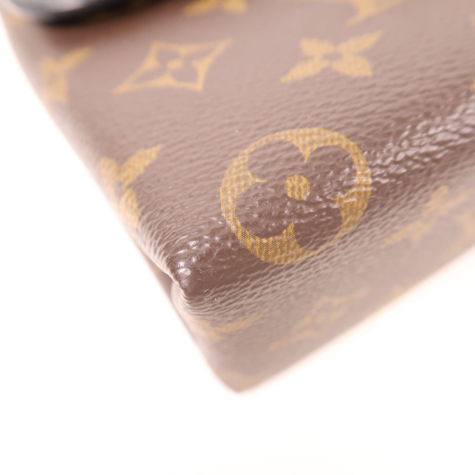 LOUIS VUITTON Monogram Locky BB金扣手挽肩背兩用袋棕色/黑色