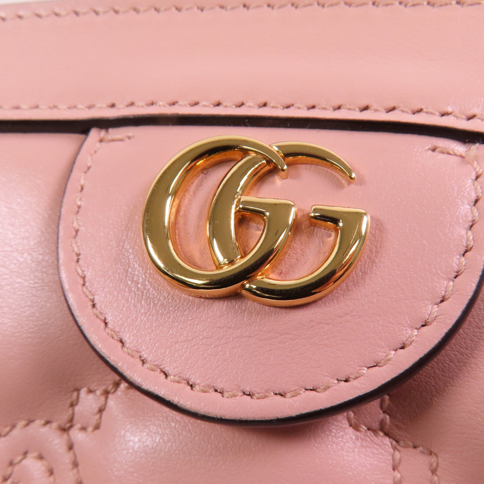 GUCCI 【激減優惠】羊皮皮革GG Matelasse金扣鏈帶肩背袋