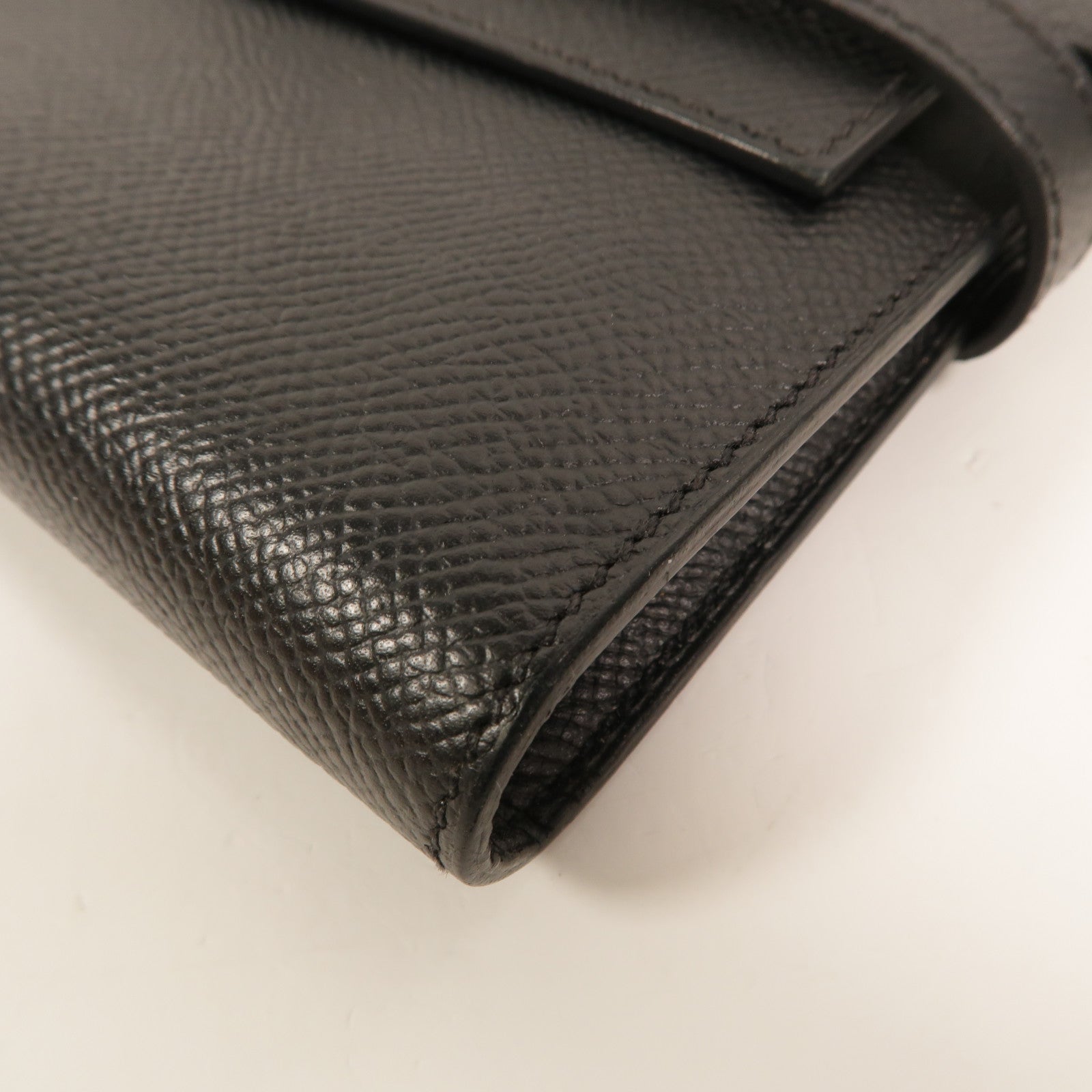 HERMES Epsom皮革Kelly Wallet長錢包Noir