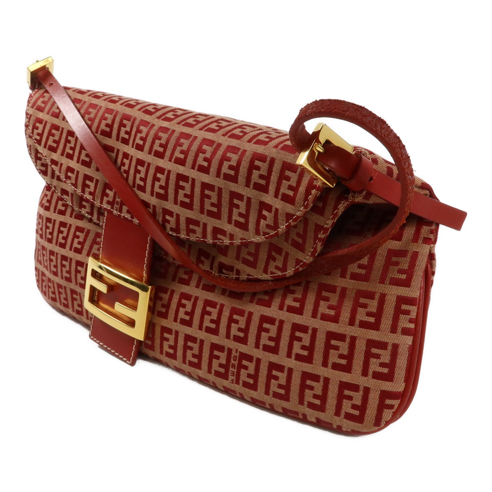 FENDI 帆布Mamma Baguette Bag肩背袋