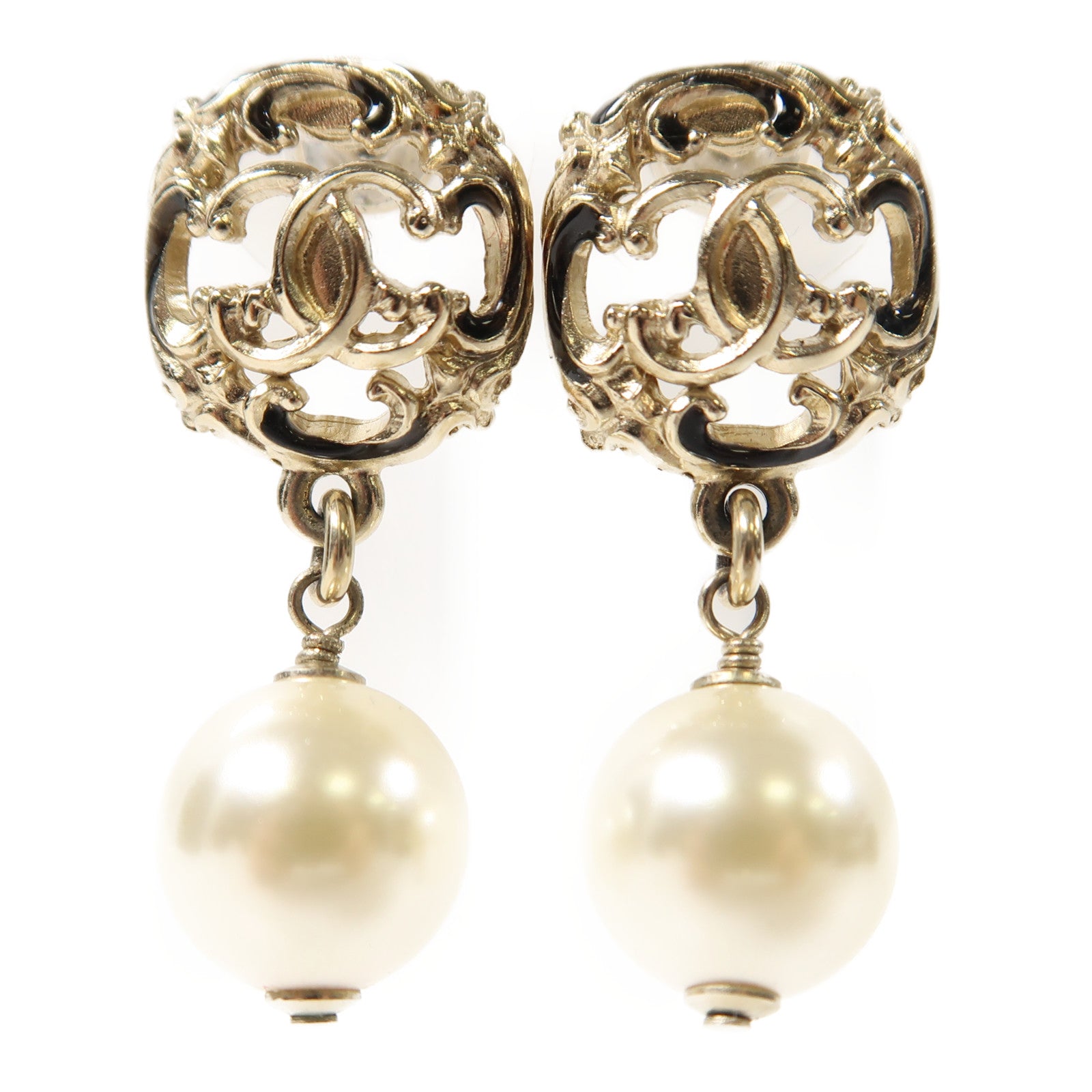 CHANEL 金屬Earrings耳環金色