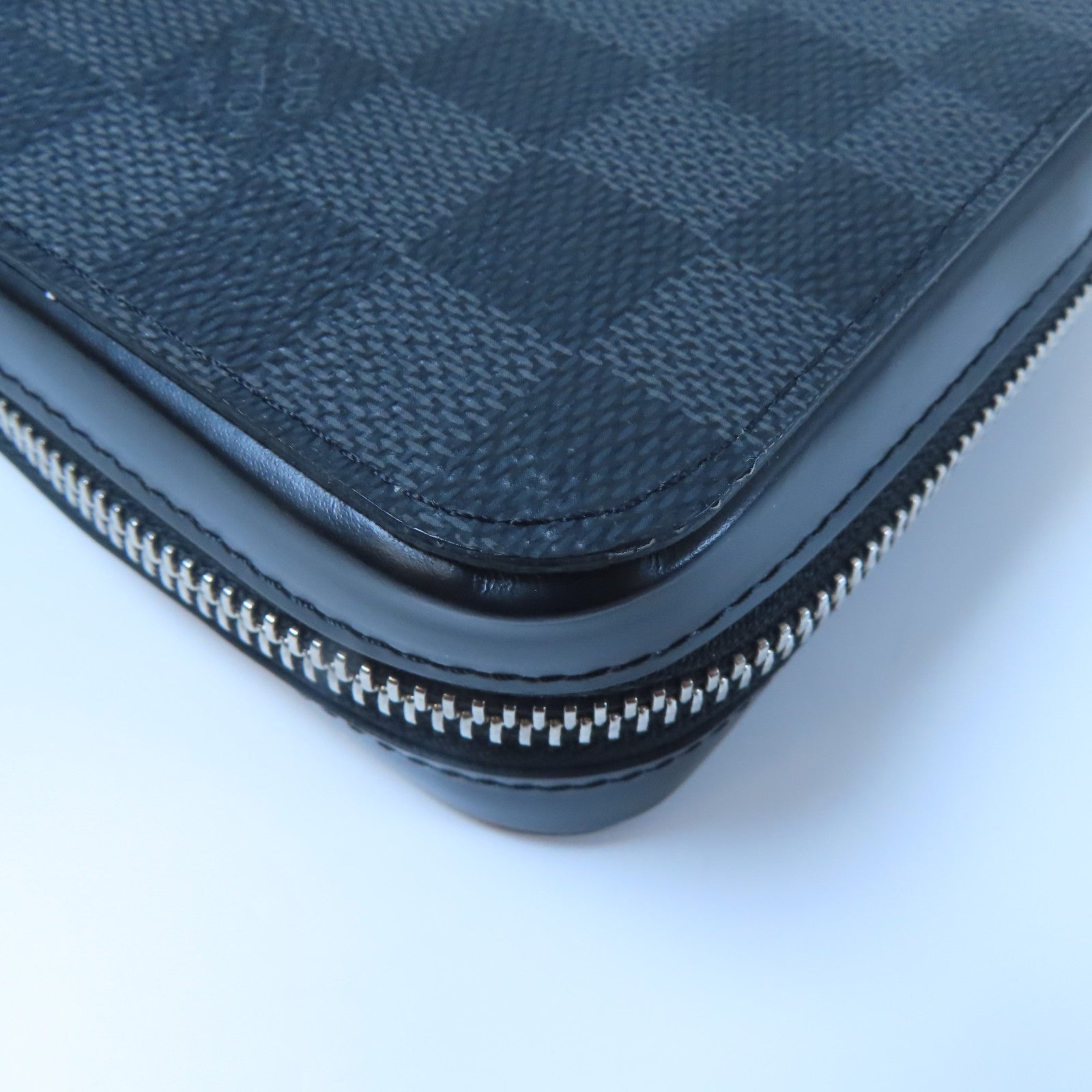 LOUIS VUITTON 【激減優惠】Damier Graphite Zippy XL銀扣長錢包黑色