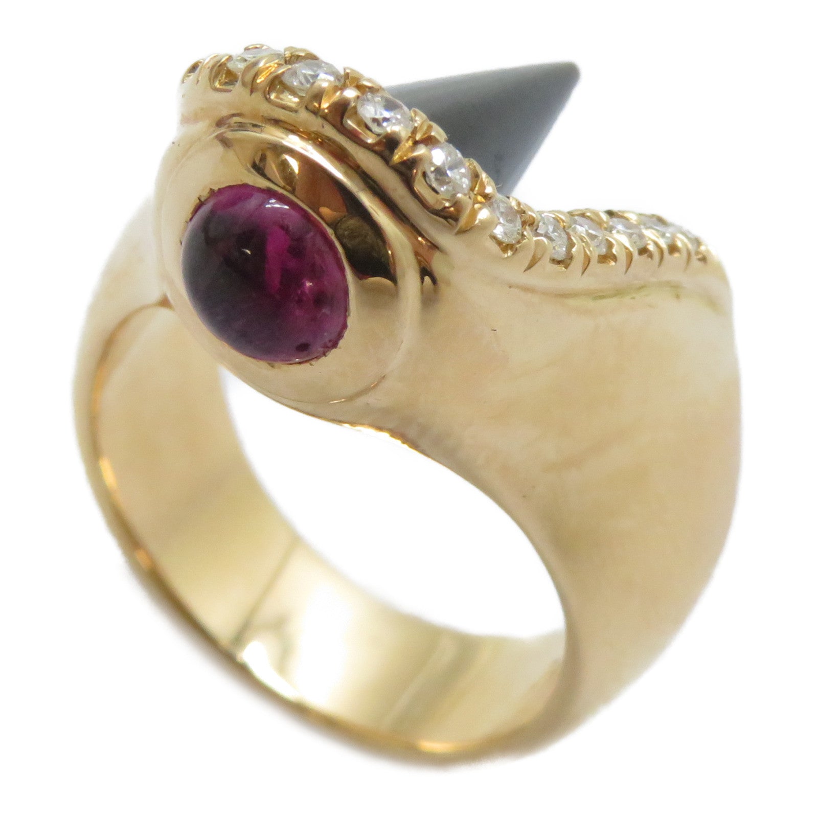JEWELRY 【激減優惠】18K黃金Ruby Ring紅寶石鑚石戒指US#7.75