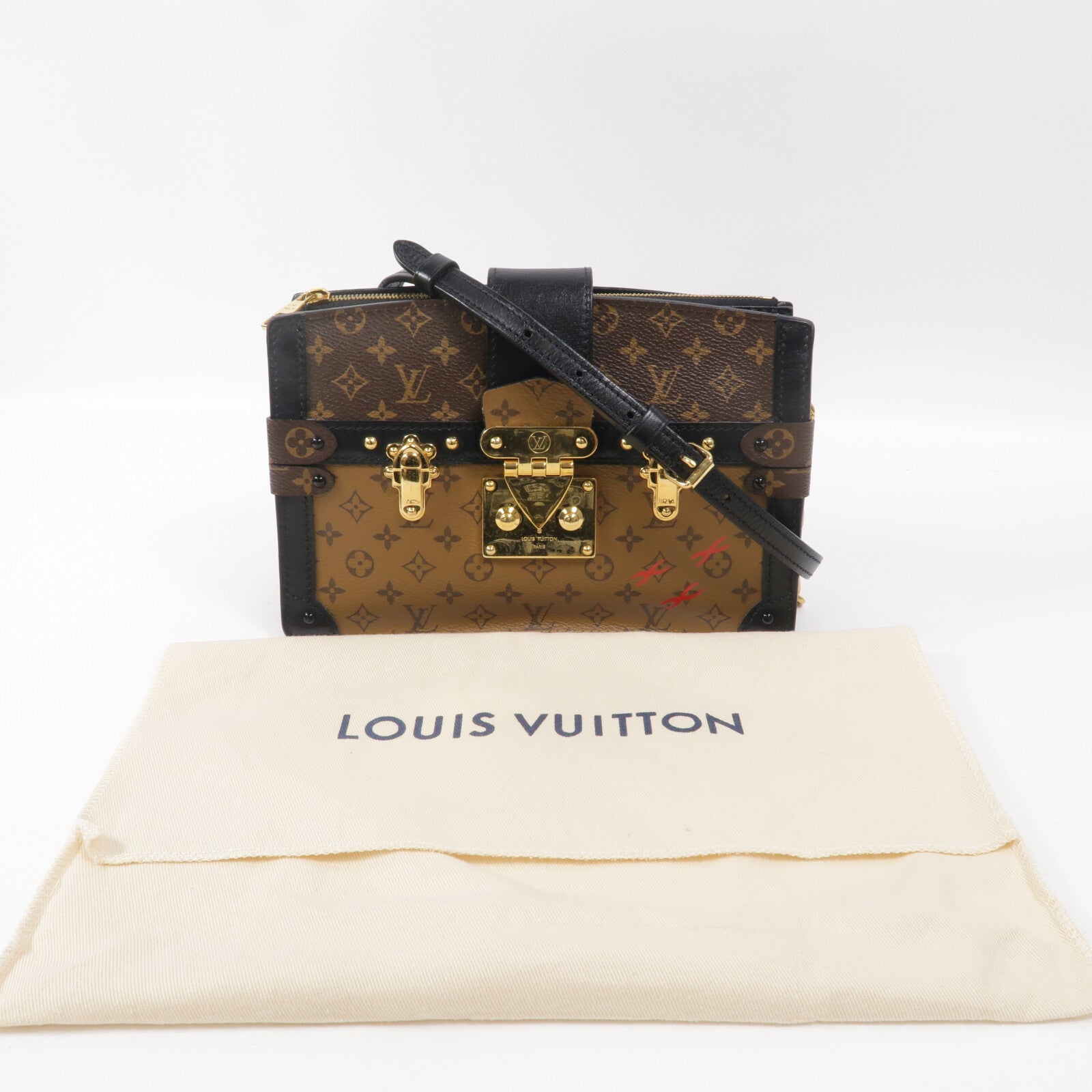 LOUIS VUITTON Monogram Reverse Trunk Clutch肩背袋