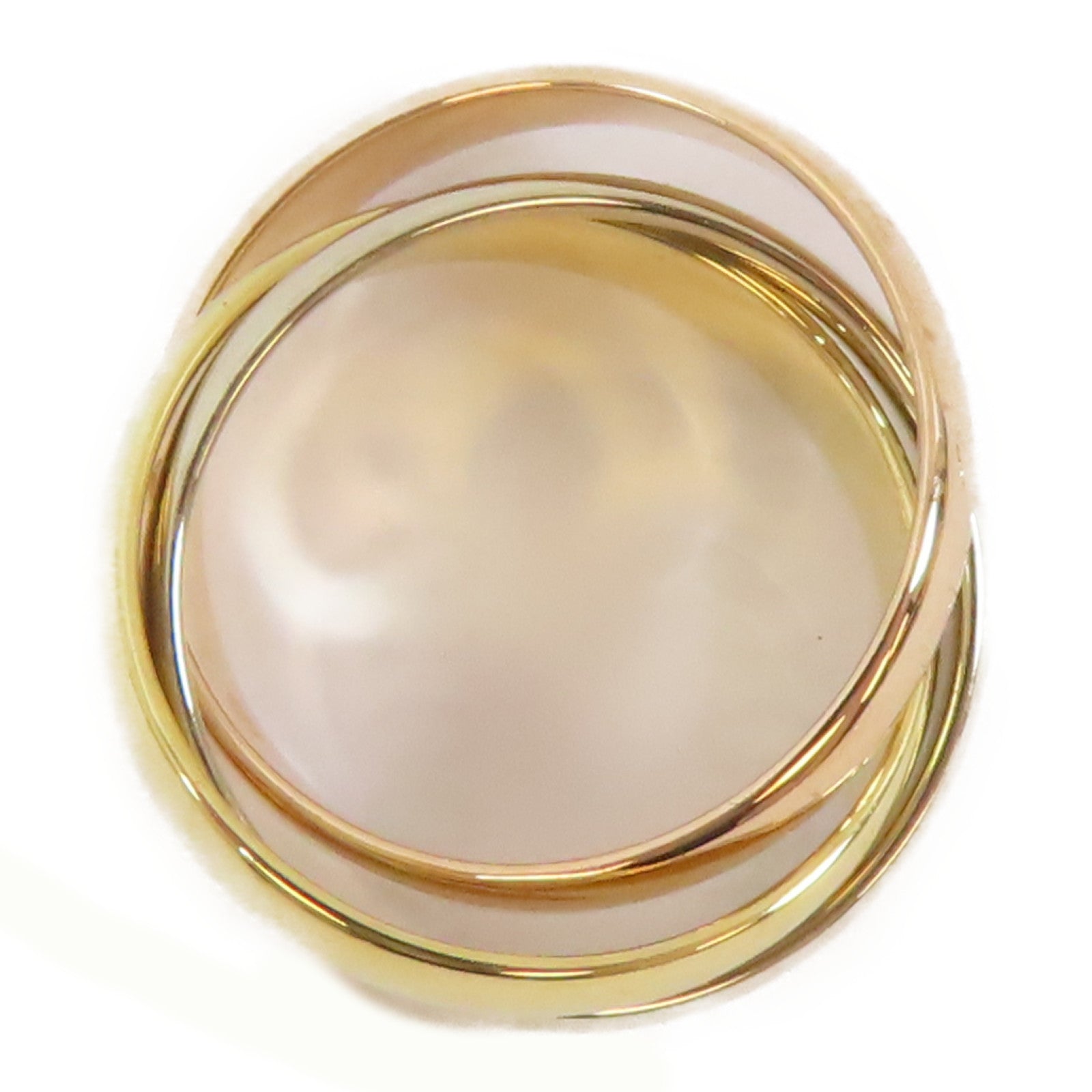 CARTIER 18K黃金/白金/玫瑰金Les Must De Trinity戒指Cartier#50/US#5.25