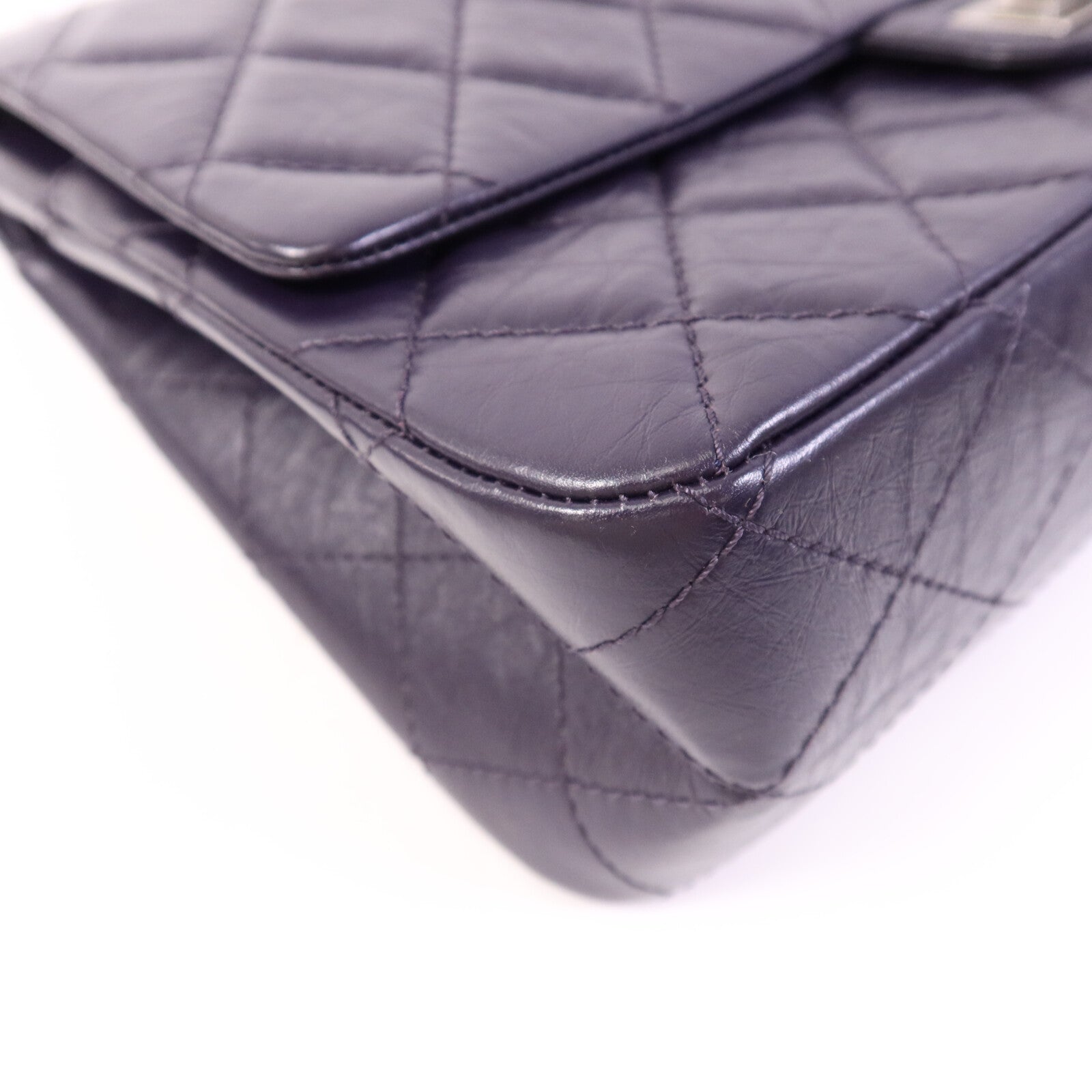CHANEL 羊皮皮革Chanel 2.55 Large銀扣鏈帶肩背袋