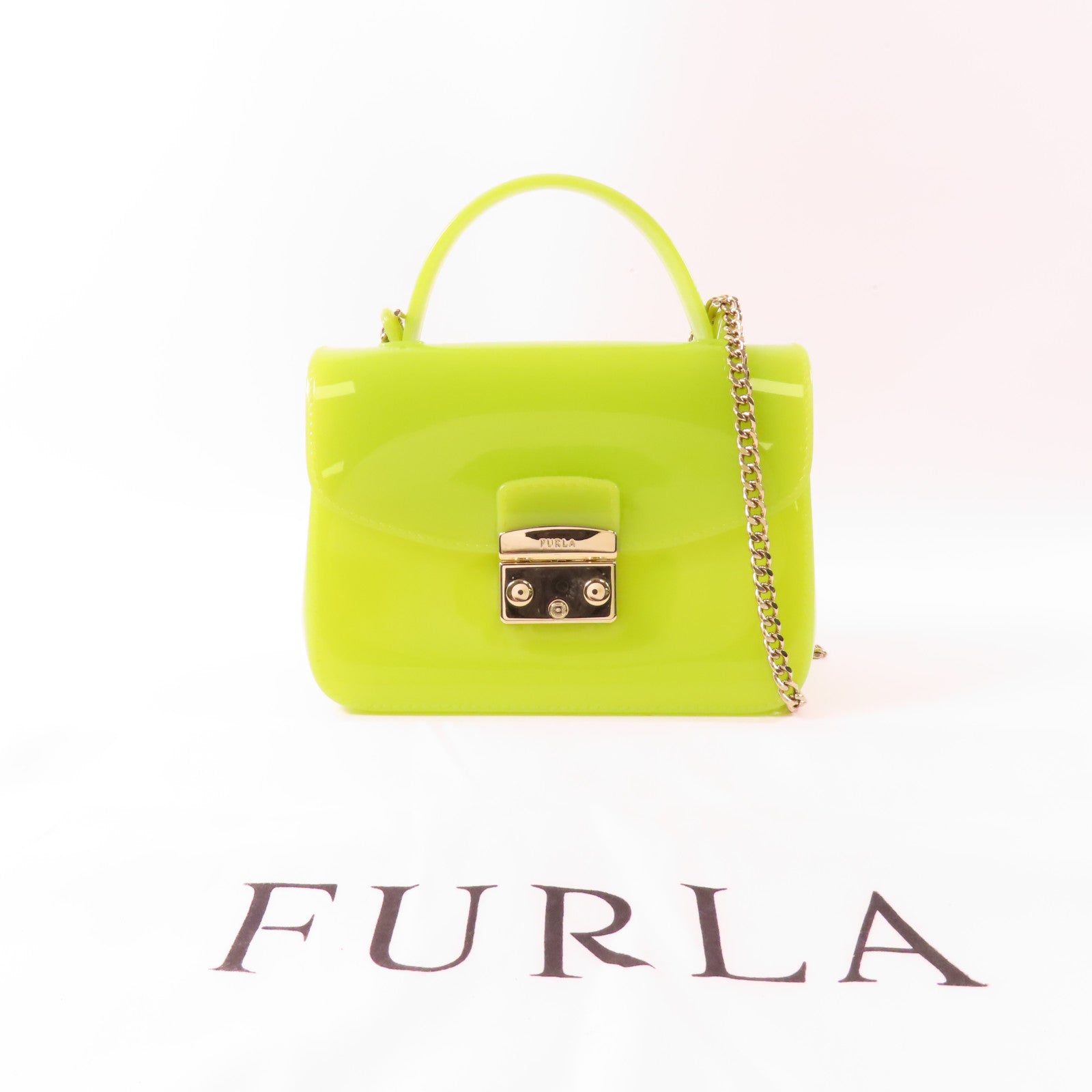 Furla PVC 2 Way Shoulder Bag金扣手挽肩背兩用袋