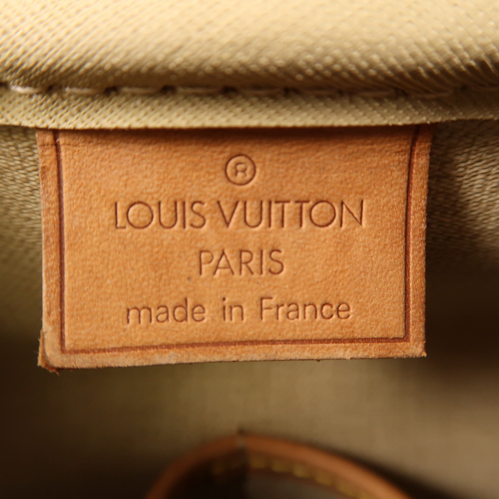 LOUIS VUITTON Monogram Deauville金扣手挽袋棕色