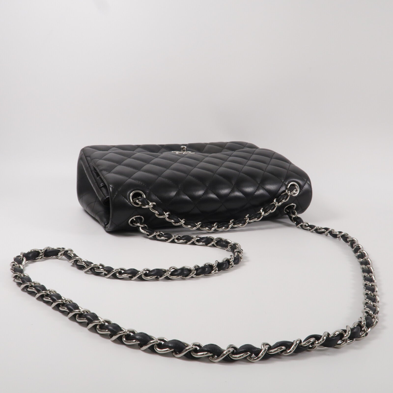 CHANEL 羊皮皮革Large Classic鏈帶肩背袋