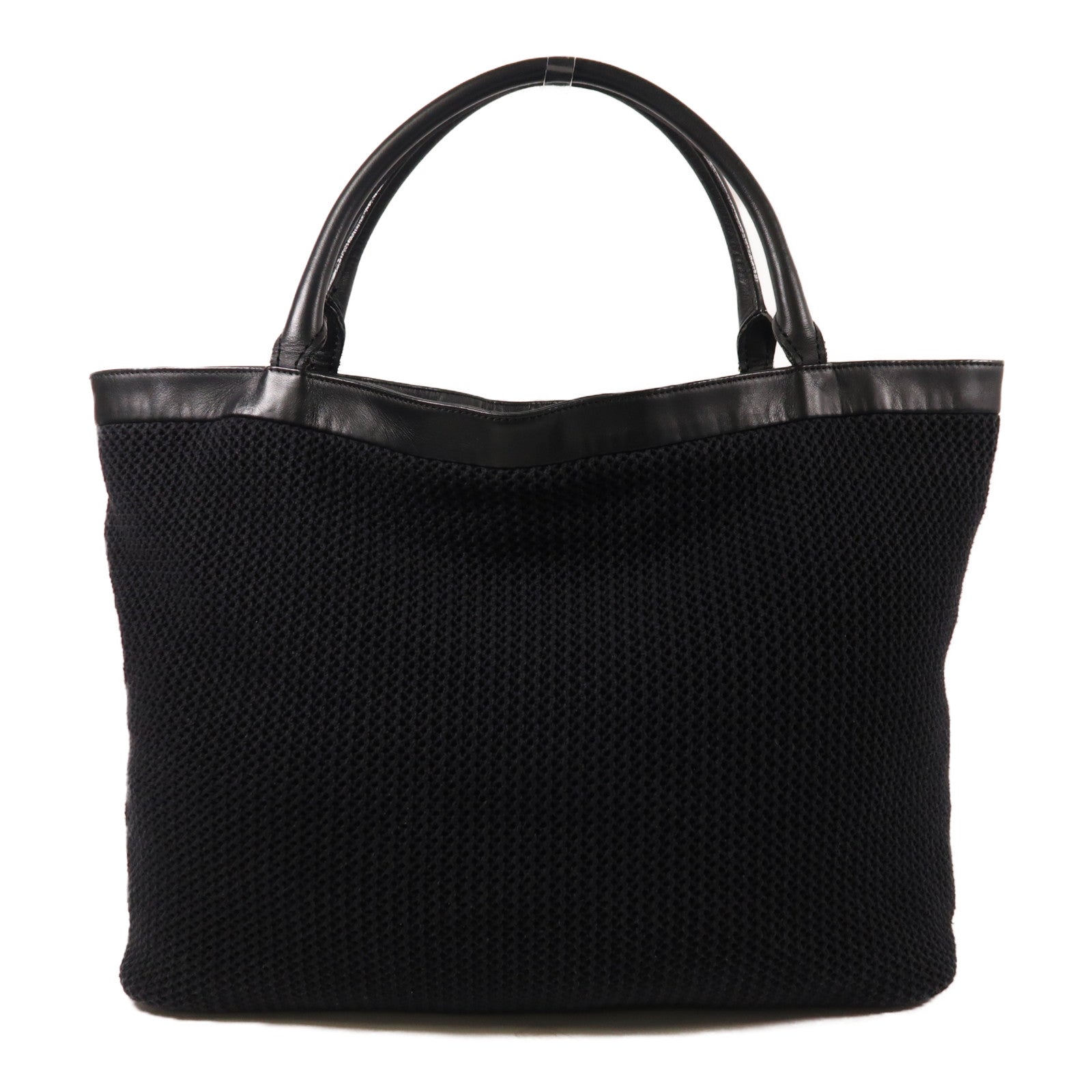 CHANEL 棉質Tote bag銀扣肩背袋