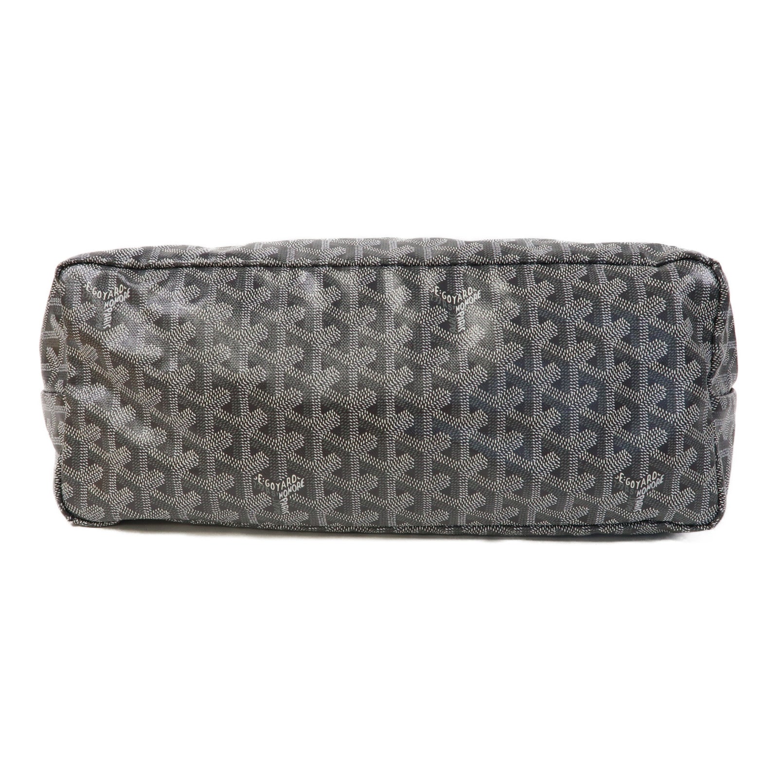 GOYARD 塗層帆布Saint Louis銀扣手挽袋灰色