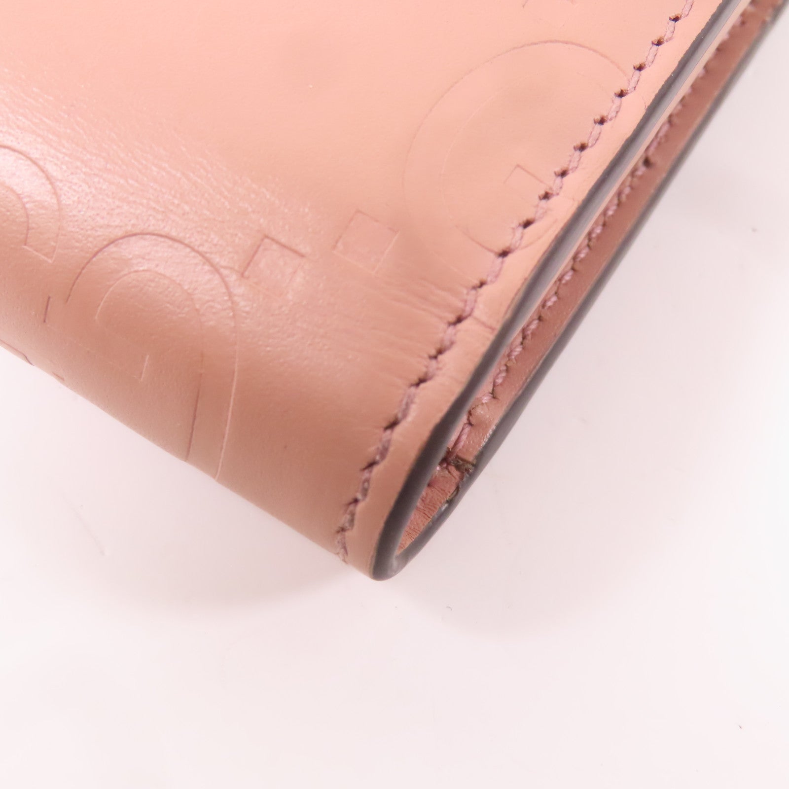 GUCCI 牛皮皮革Pocketbook金扣錢包粉紅色