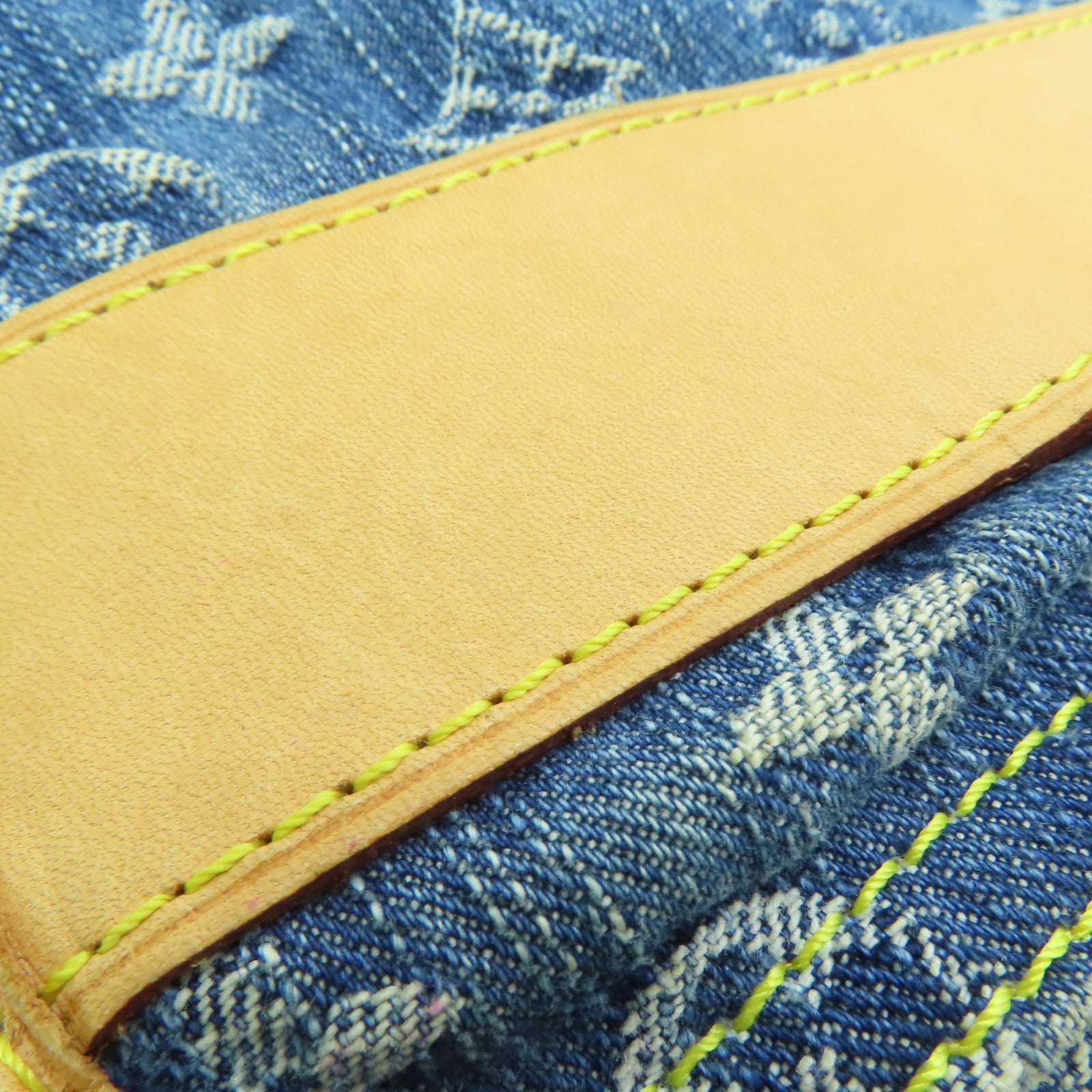 LOUIS VUITTON Monogram DenimFlat Shopper Tote金扣手挽袋蓝色