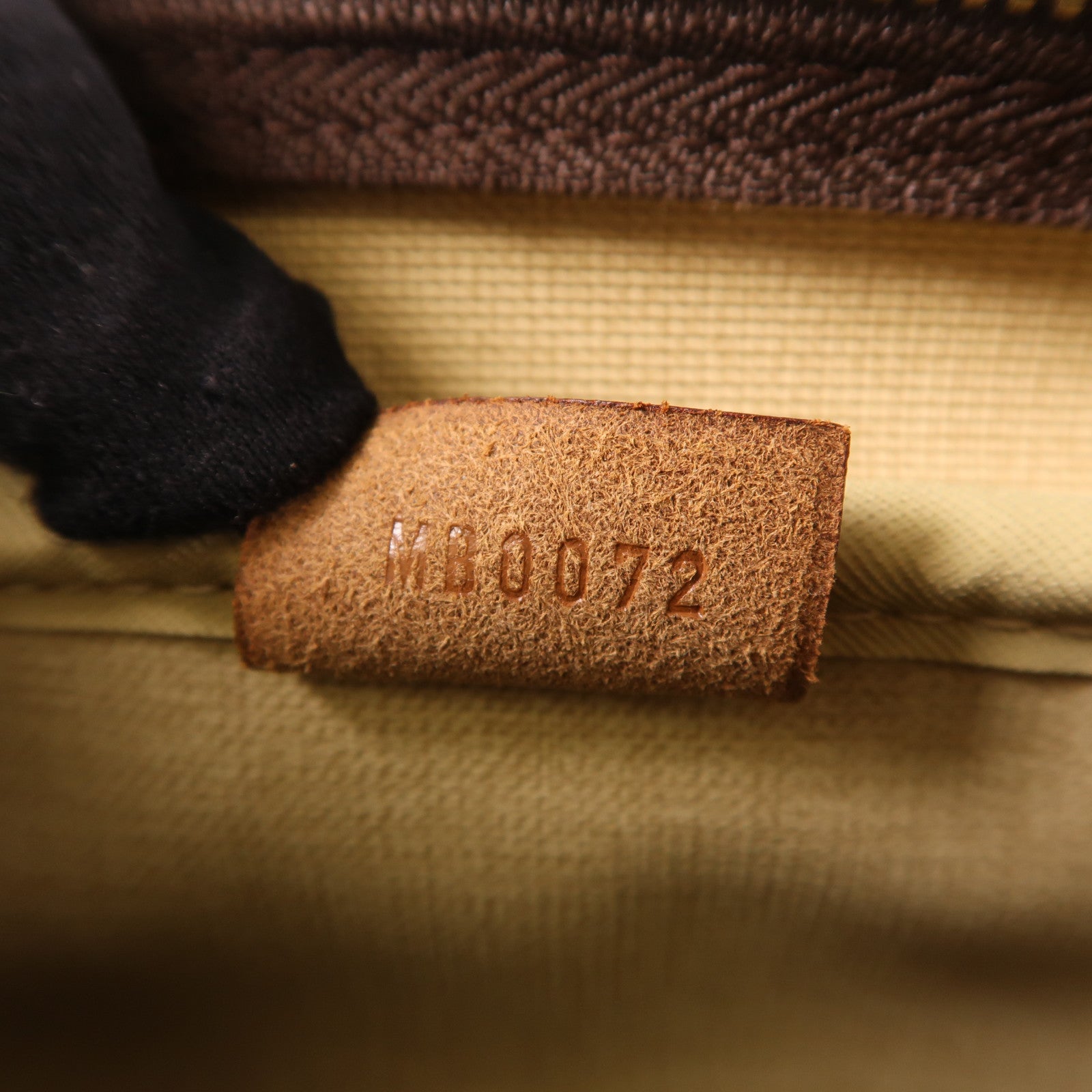 LOUIS VUITTON Monogram Deauville金扣手挽袋棕色