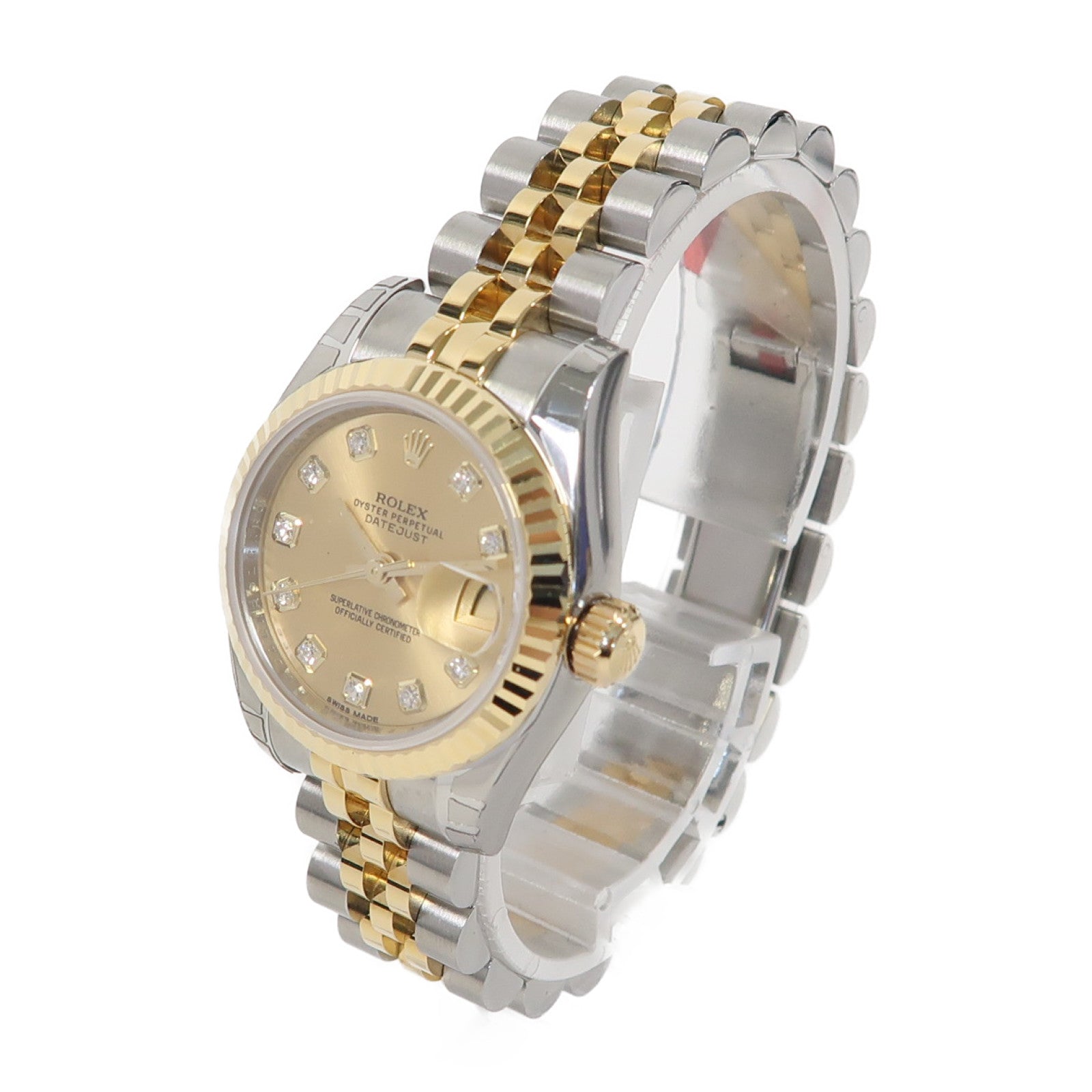 ROLEX DateJust 26mm不鏽鋼/18K黃金手錶自動機芯金色