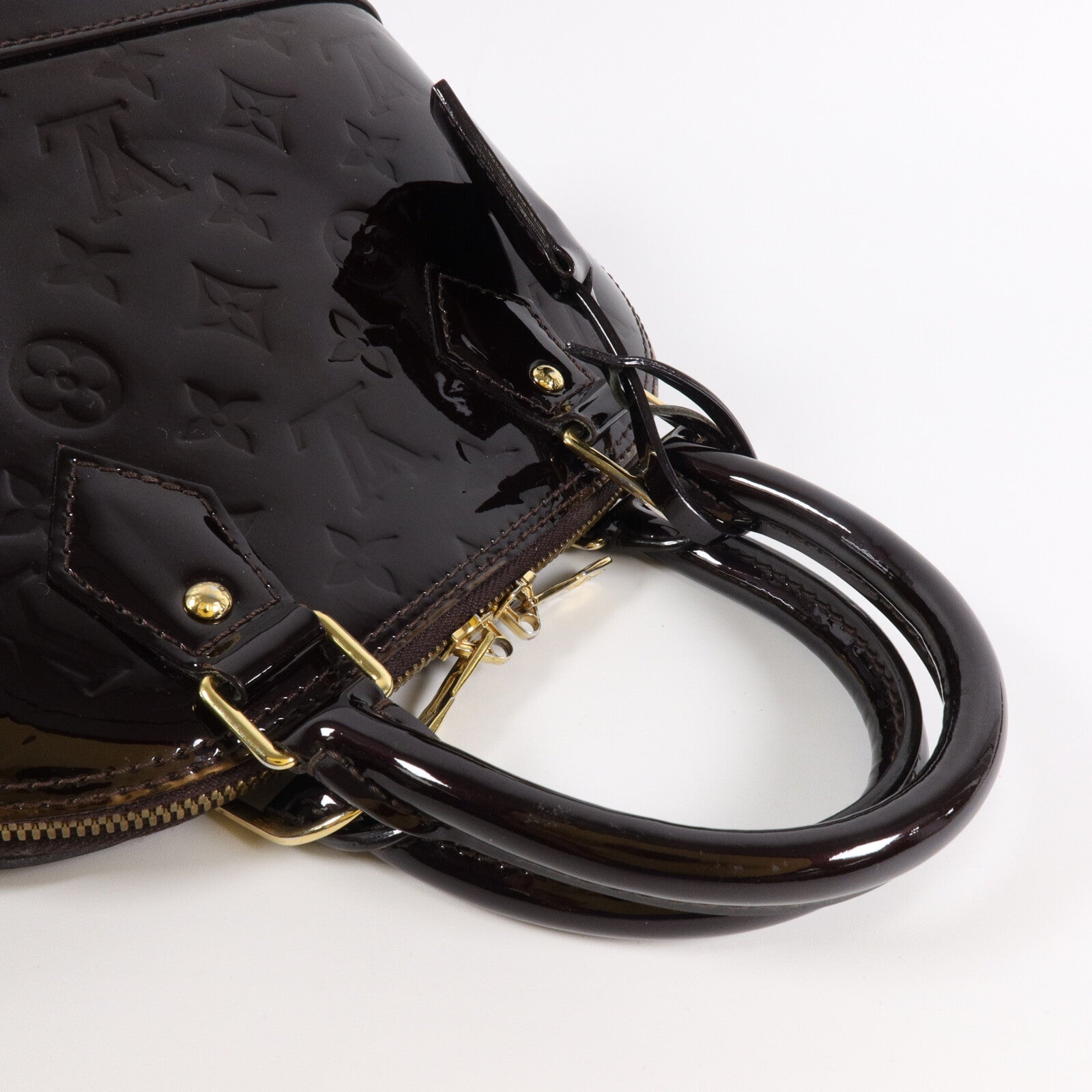 LOUIS VUITTON Monogram Vernis Alma BB手挽肩背兩用袋
