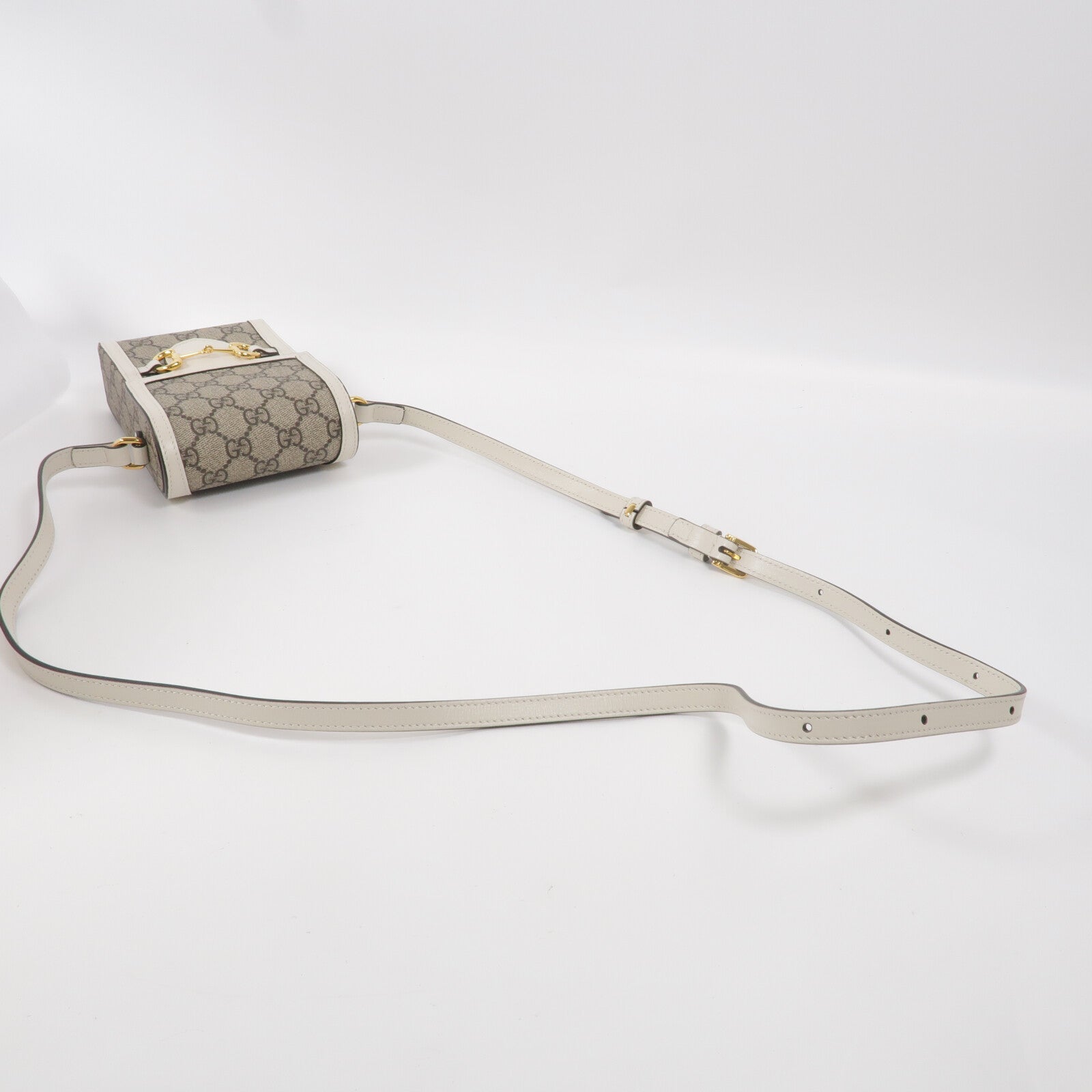 GUCCI 塗層帆布1955 Horsebit Mini肩背袋